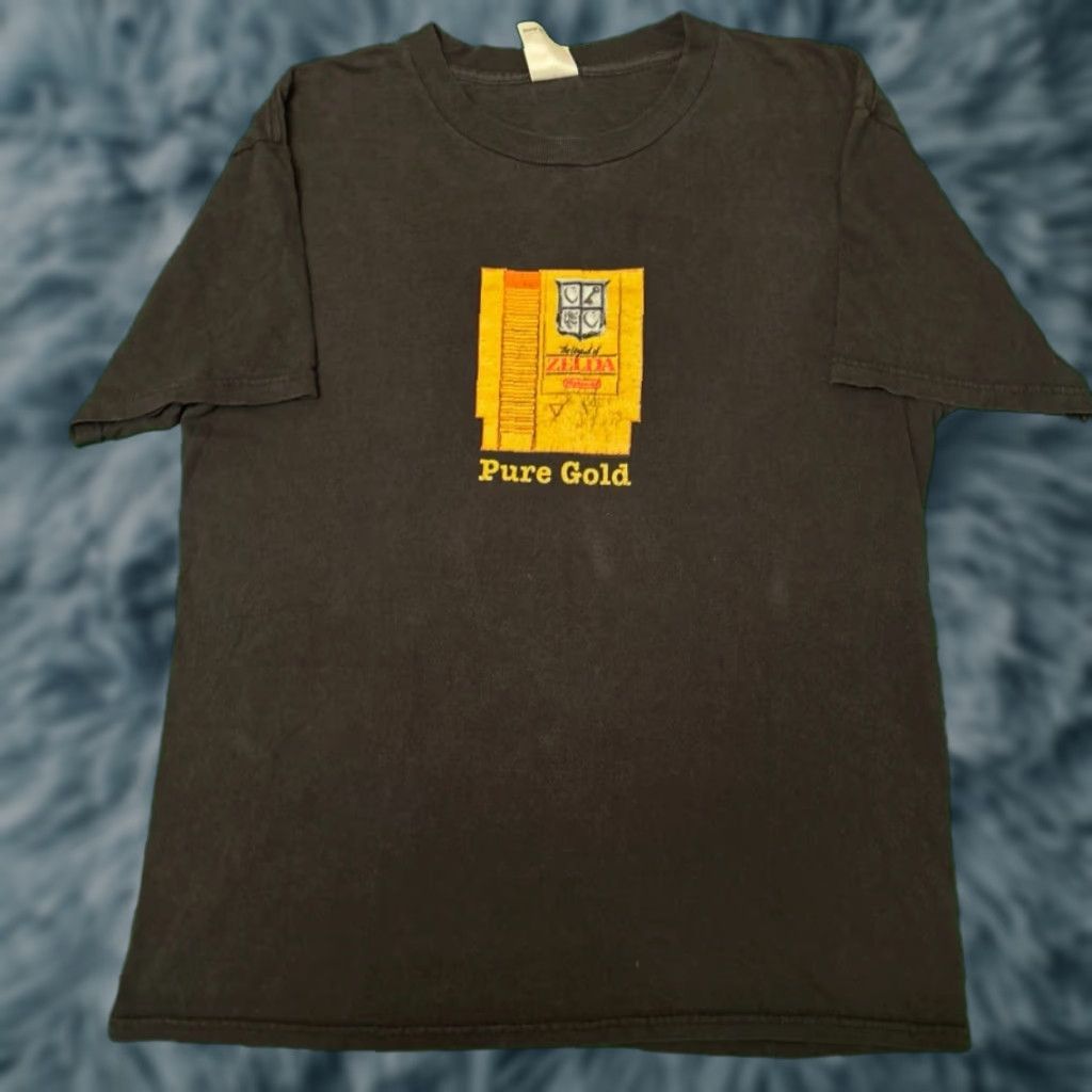 Nintendo VINTAGE Nintendo Zelda Pure Gold Game Cartridge 2003 Shirt Mens Size Medium Black 90s Retro Classic Video Game Hip Hop Mens Shirt M Size US M / EU 48-50 / 2 - 1 Thumbnail