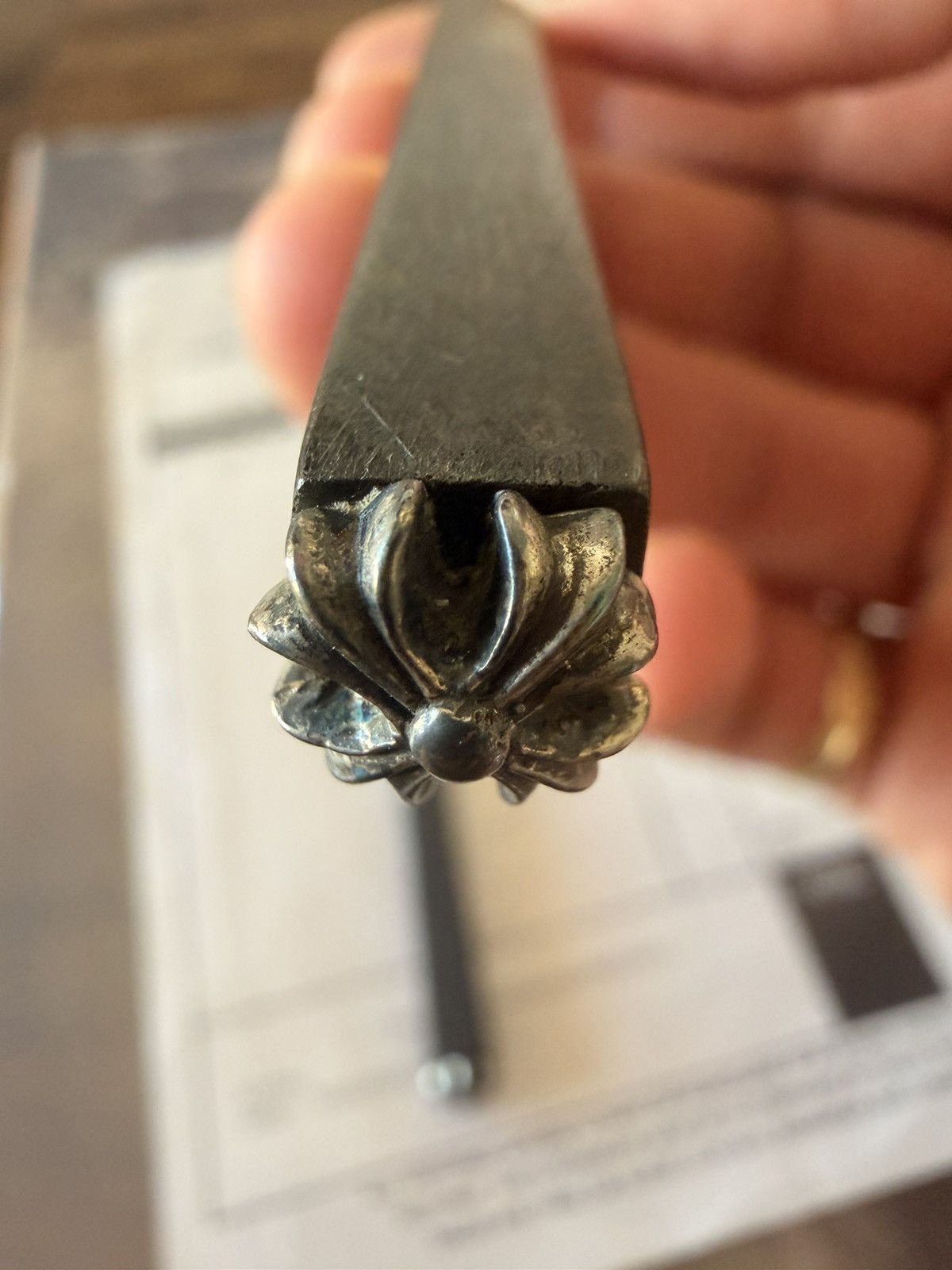 Chrome Hearts Chrome Hearts Chopsticks 100% Authentic RARE 2012 Ebony Wood Size ONE SIZE - 8 Thumbnail