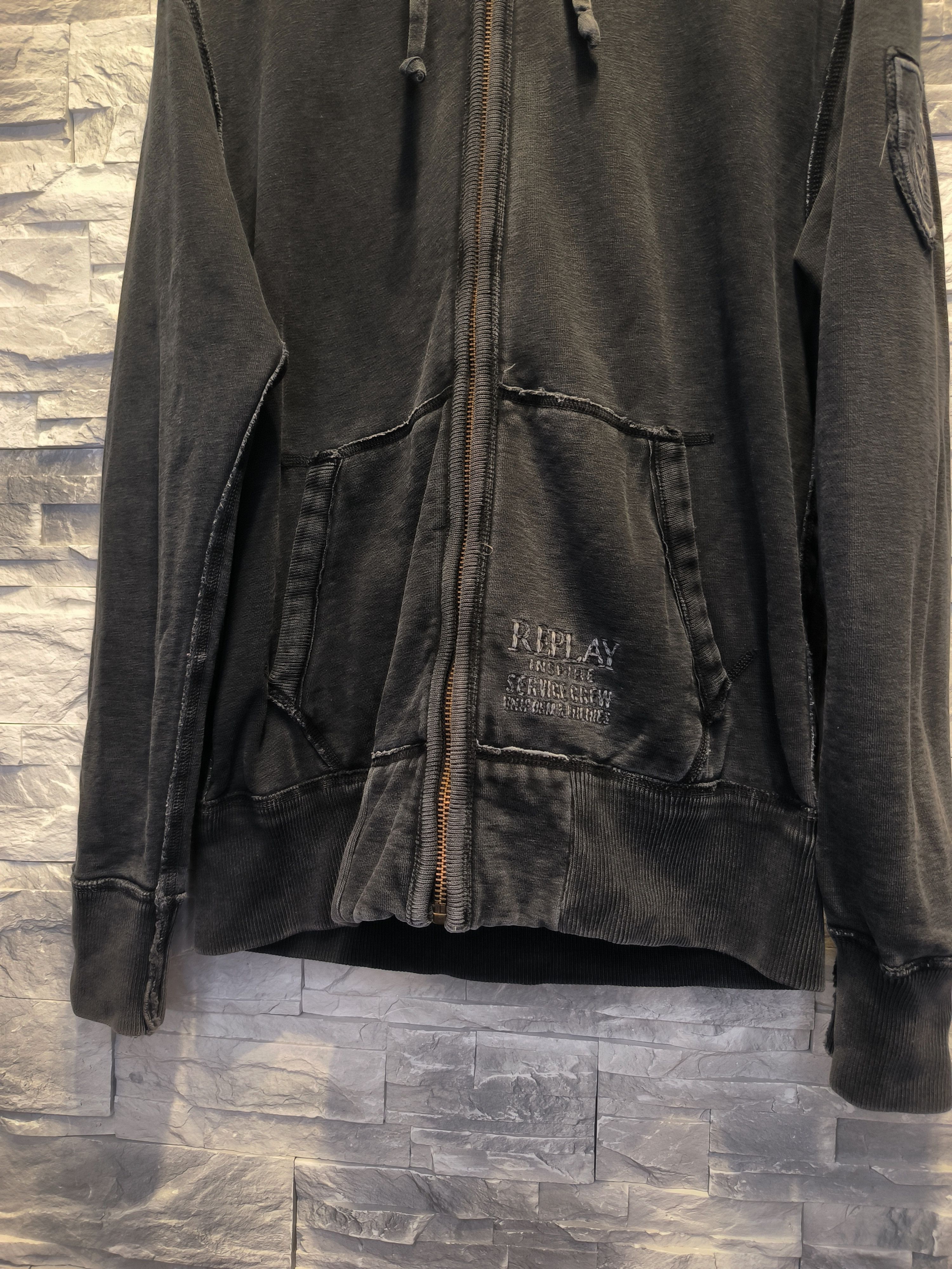 Replay × Vintage Vintage Replay Fortuna Zip Hoodie Emo Logo Gray Distressed Size US M / EU 48-50 / 2 - 5 Thumbnail