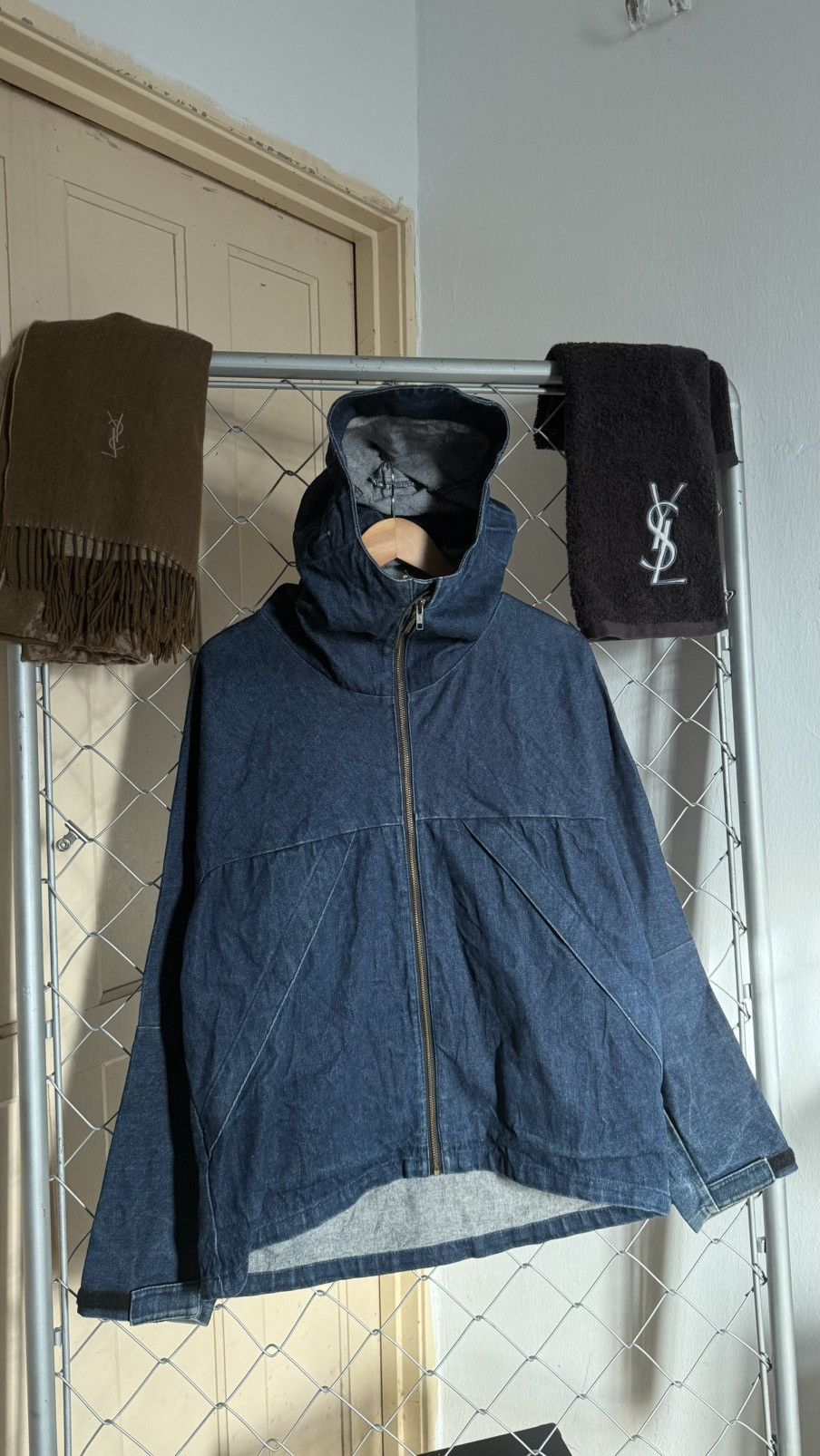Japanese Brand Rare Denim Down Jacket Feathered Friends Seattle Gorpcore Size US S / EU 44-46 / 1 - 1 Thumbnail