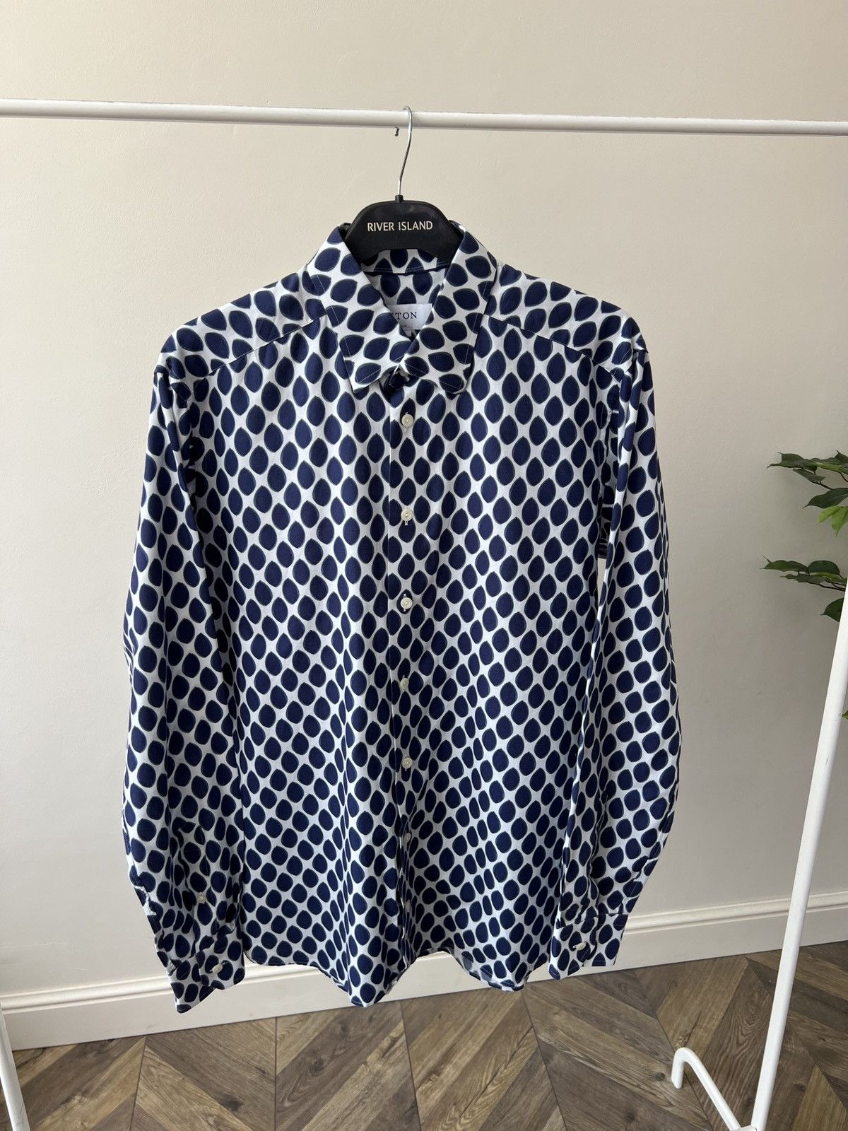 Eton × Vintage Vintage Eton Men’s Dress Shirt Geometric Print Size US L / EU 52-54 / 3 - 4 Thumbnail