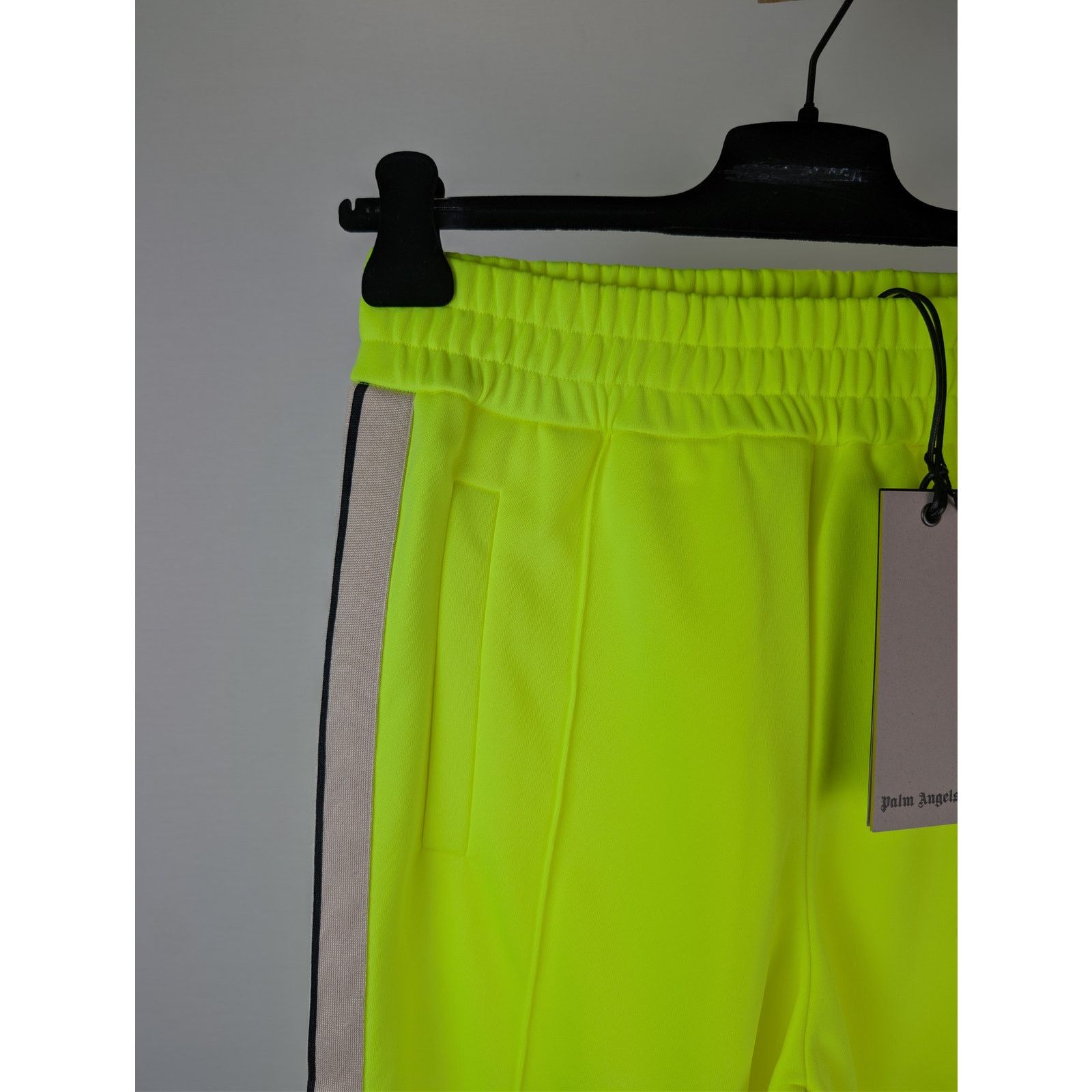 Palm Angels o1rshd1 Classic Logo Track Pants in Yellow Fluo / Off White Size US 32 / EU 48 - 6 Thumbnail