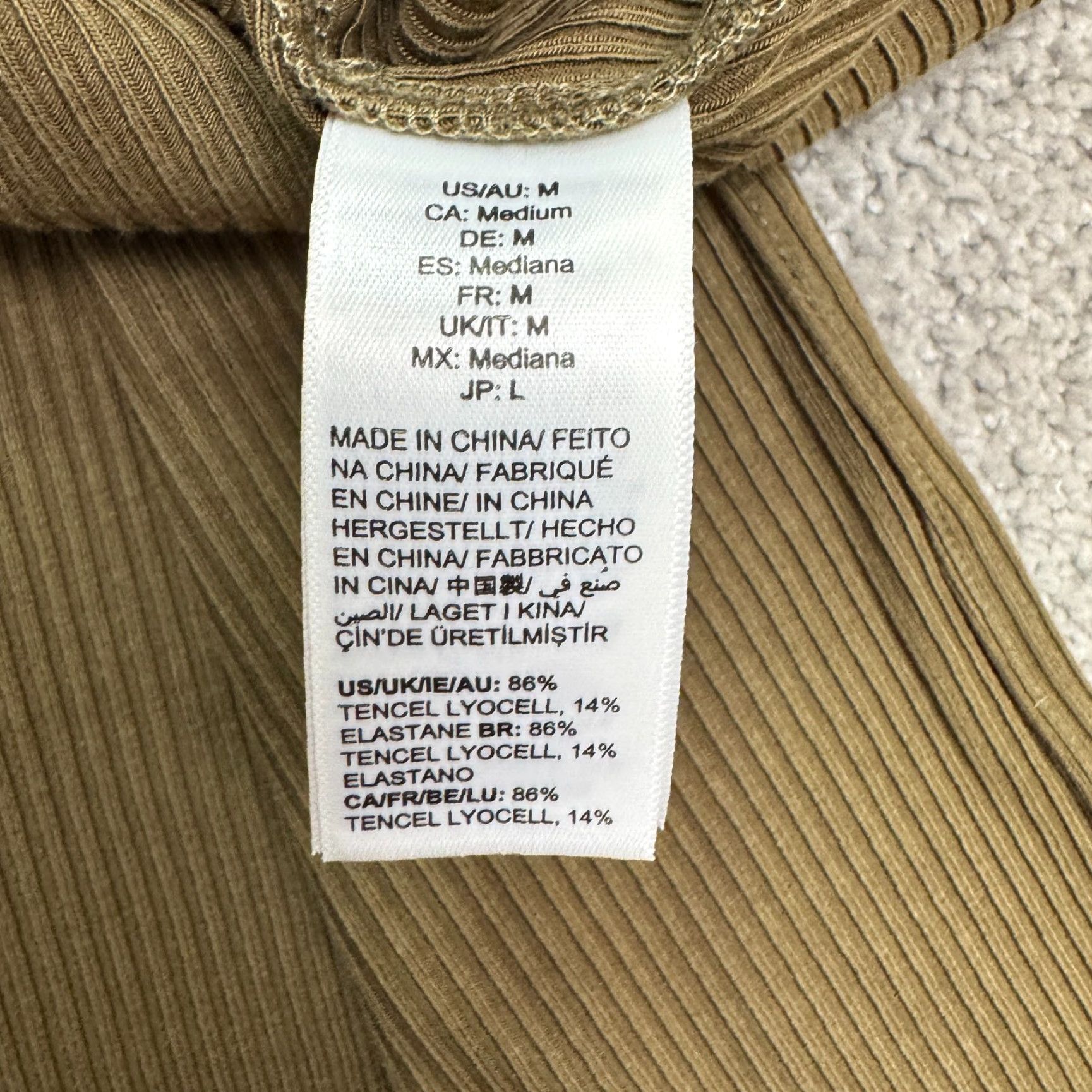 Olive The Drop The Drop Mickey-Capers One Shoulder Rib Knit Midi Dress Women M Olive Green Sleeveless Midi Casual Size M / US 6-8 / IT 42-44 - 5 Thumbnail
