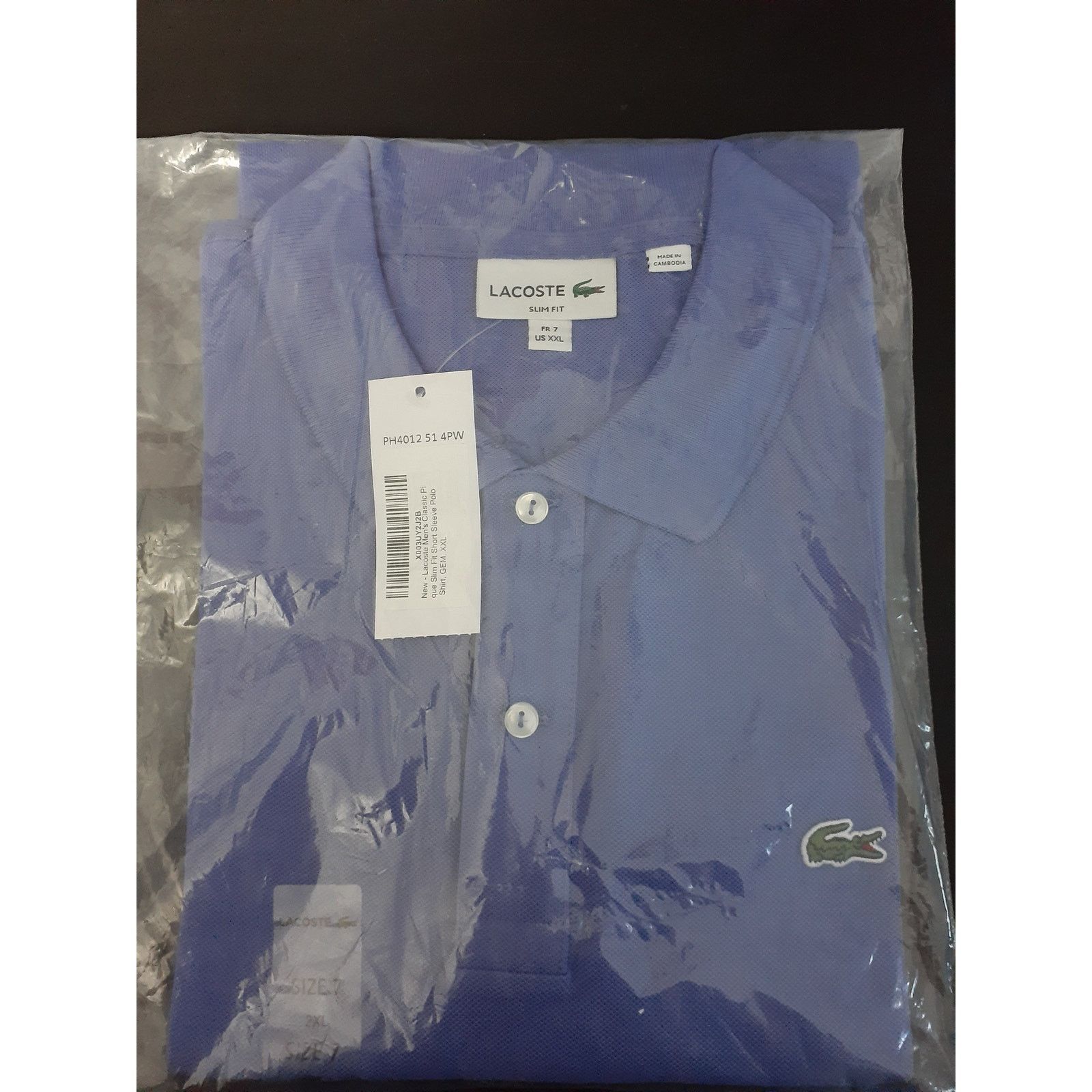 Lacoste Lacoste Men's Short Sleeve Classic Pique Polo Shirt Blue XXL Size US XXL / EU 58 / 5 - 2 Thumbnail