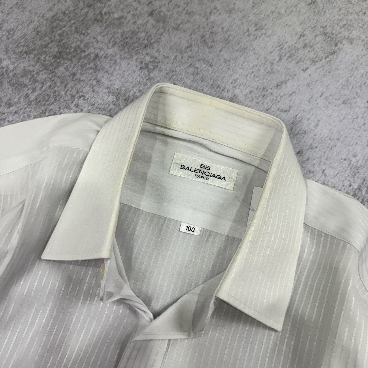 Balenciaga Balenciaga stripe white shirt Size US L / EU 52-54 / 3 - 5 Thumbnail