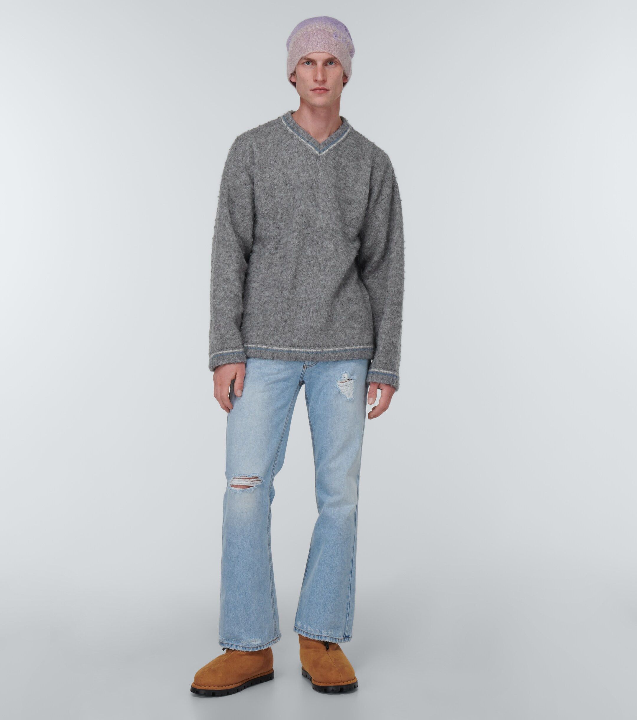 ERL o1y0125 V-Neck Sweater in Grey Size US L / EU 52-54 / 3 - 5 Thumbnail