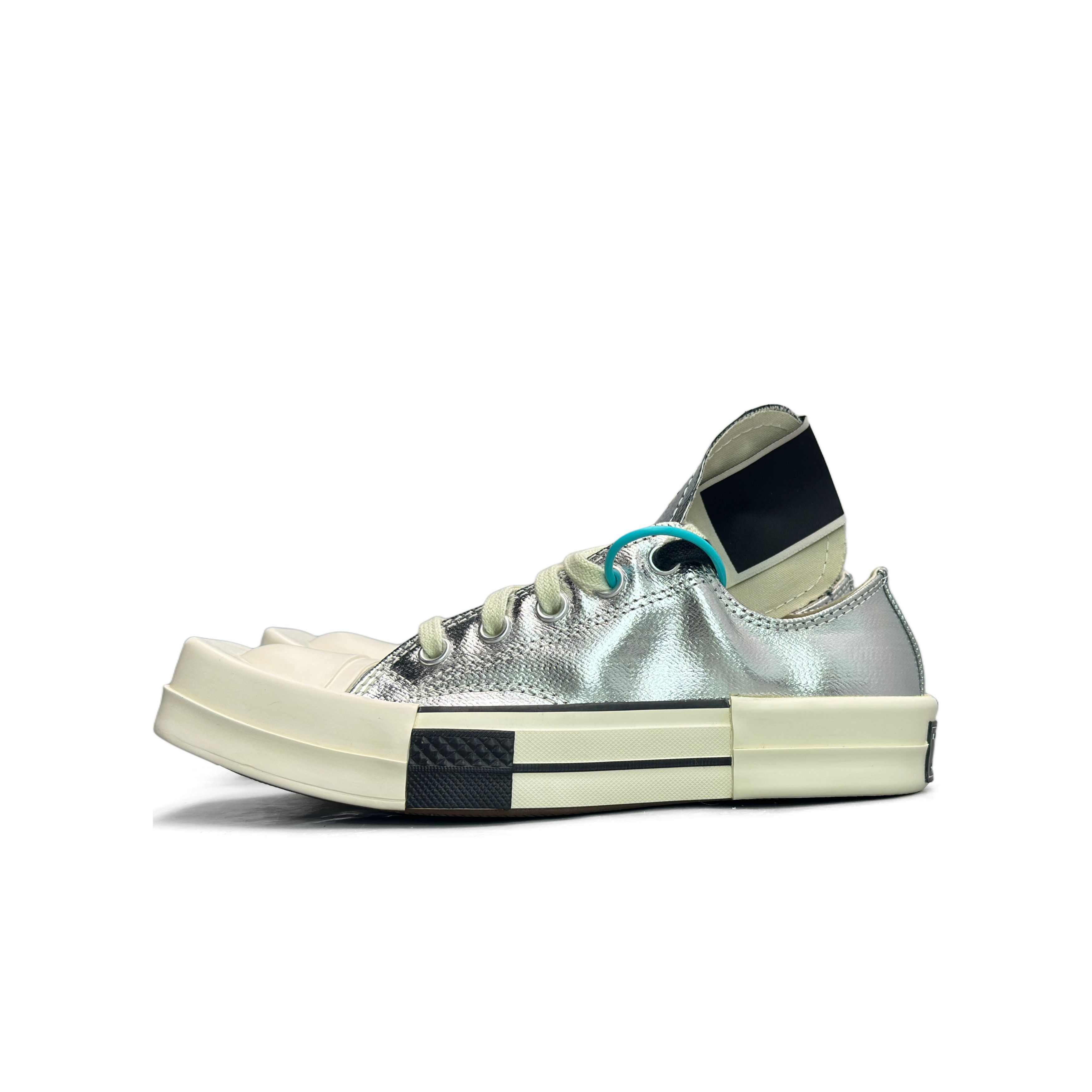 Converse Rick Owens DRKSHDW x Converse Turbodrk Low Silver US 6 Size US 6.5 / IT 36.5 - 1 Thumbnail