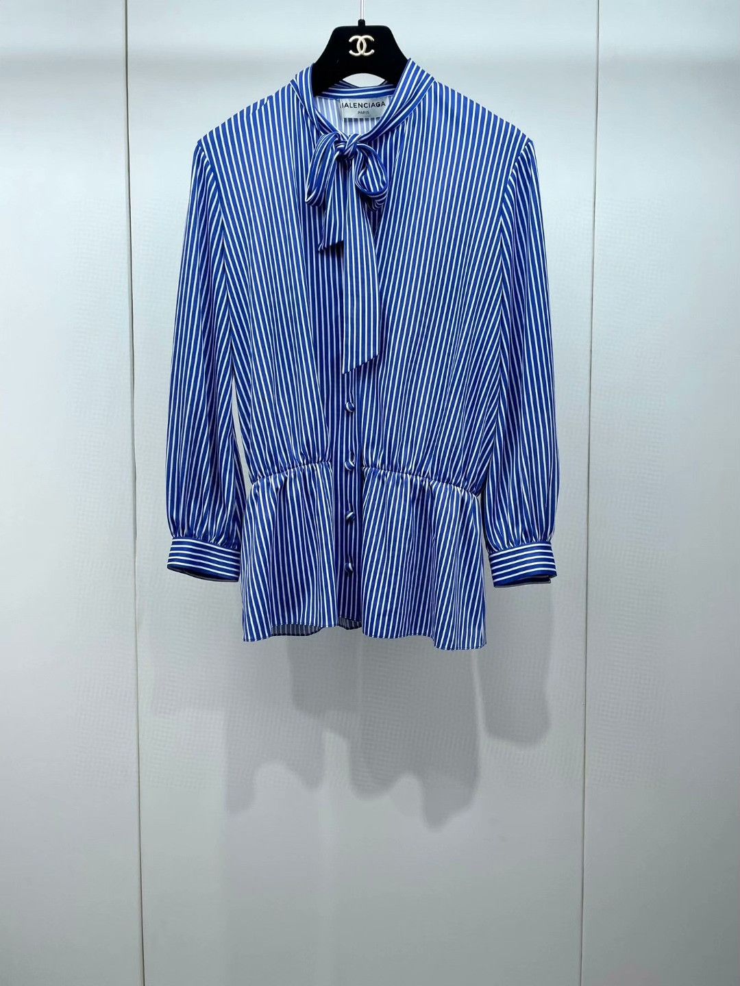 Balenciaga Balenciaga Blue White Stripe Sash Top Size XS / US 0-2 / IT 36-38 - 1 Thumbnail