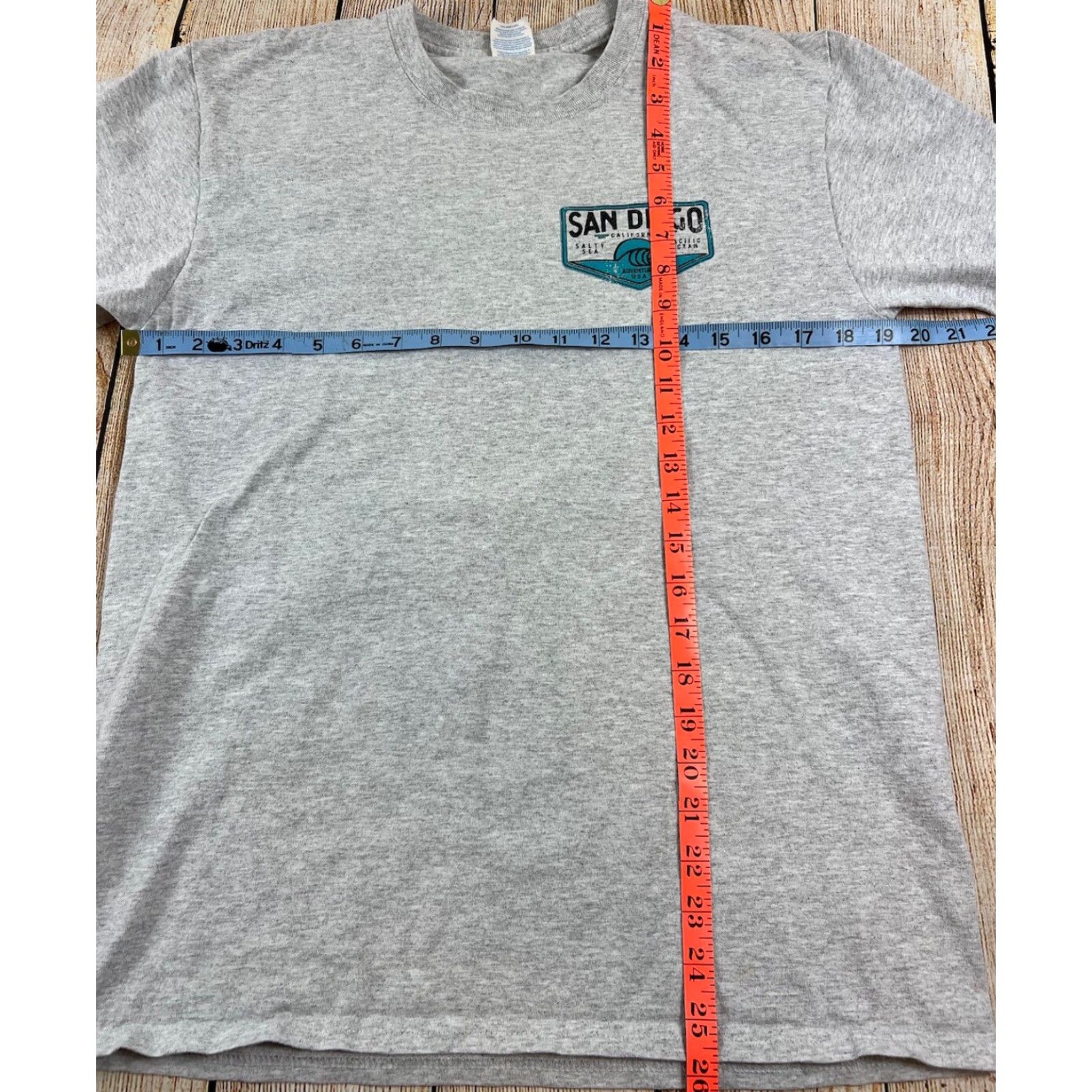 Port & Company Port & Company T-Shirt Men Short Sleeve San Diego California Salty Sea Pacific Ocean Destination Gray M Medium Size US M / EU 48-50 / 2 - 3 Thumbnail