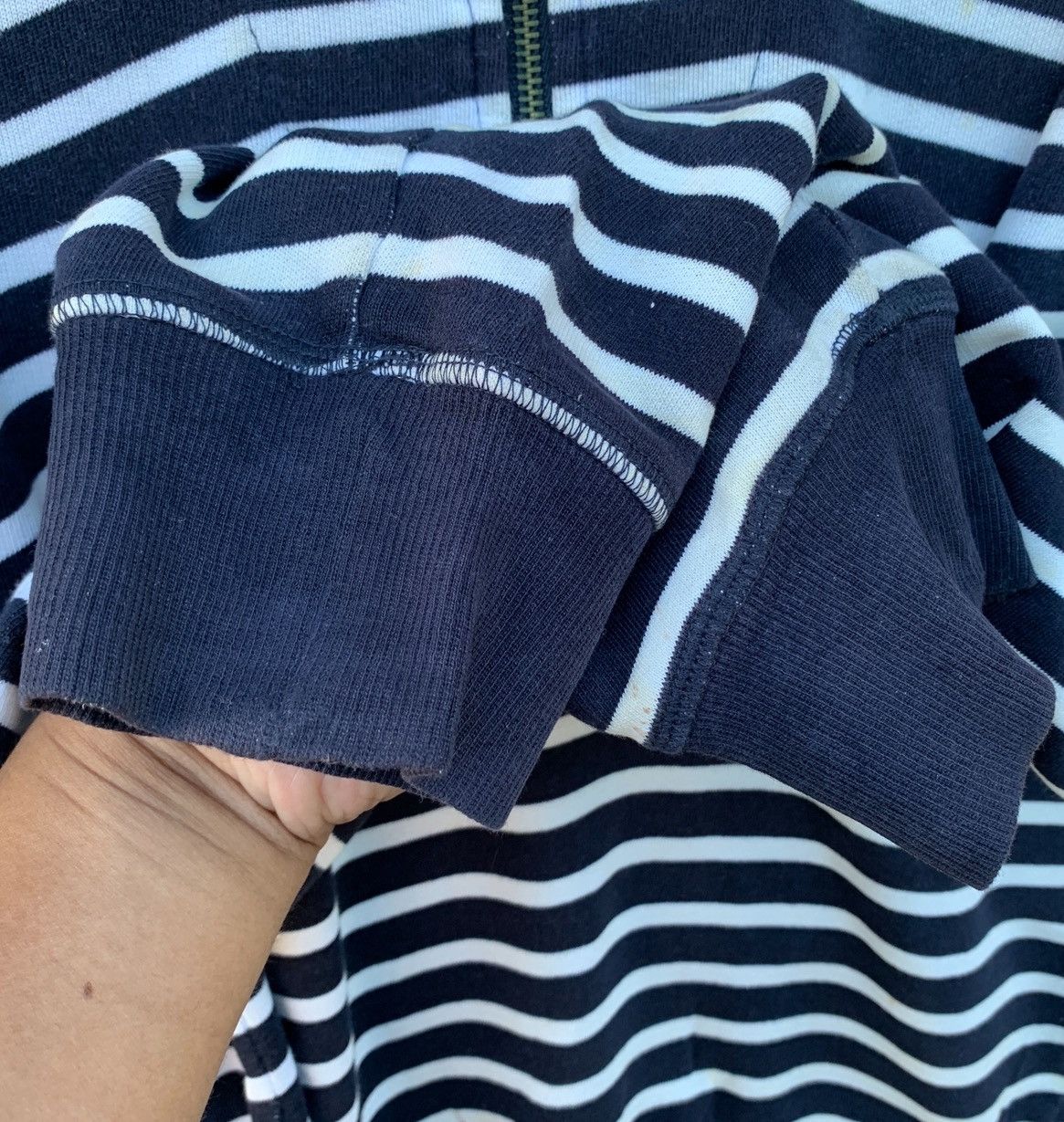 Dolce & Gabbana Dolce & Gabbana Half Zipper Lampo Stripe Sweatshirt Navy Size M / US 6-8 / IT 42-44 - 8 Thumbnail