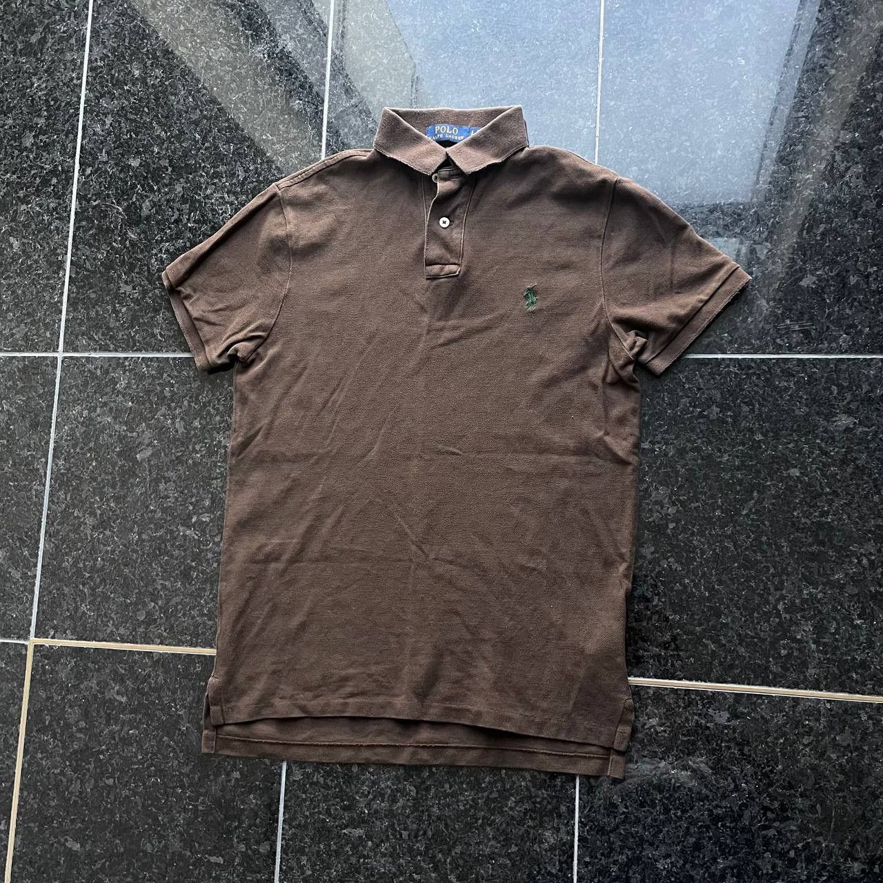 Polo Ralph Lauren × Vintage Polo Ralph Lauren Brown Polo Luxury Sunfaded Washed Tee Size US S / EU 44-46 / 1 - 1 Thumbnail