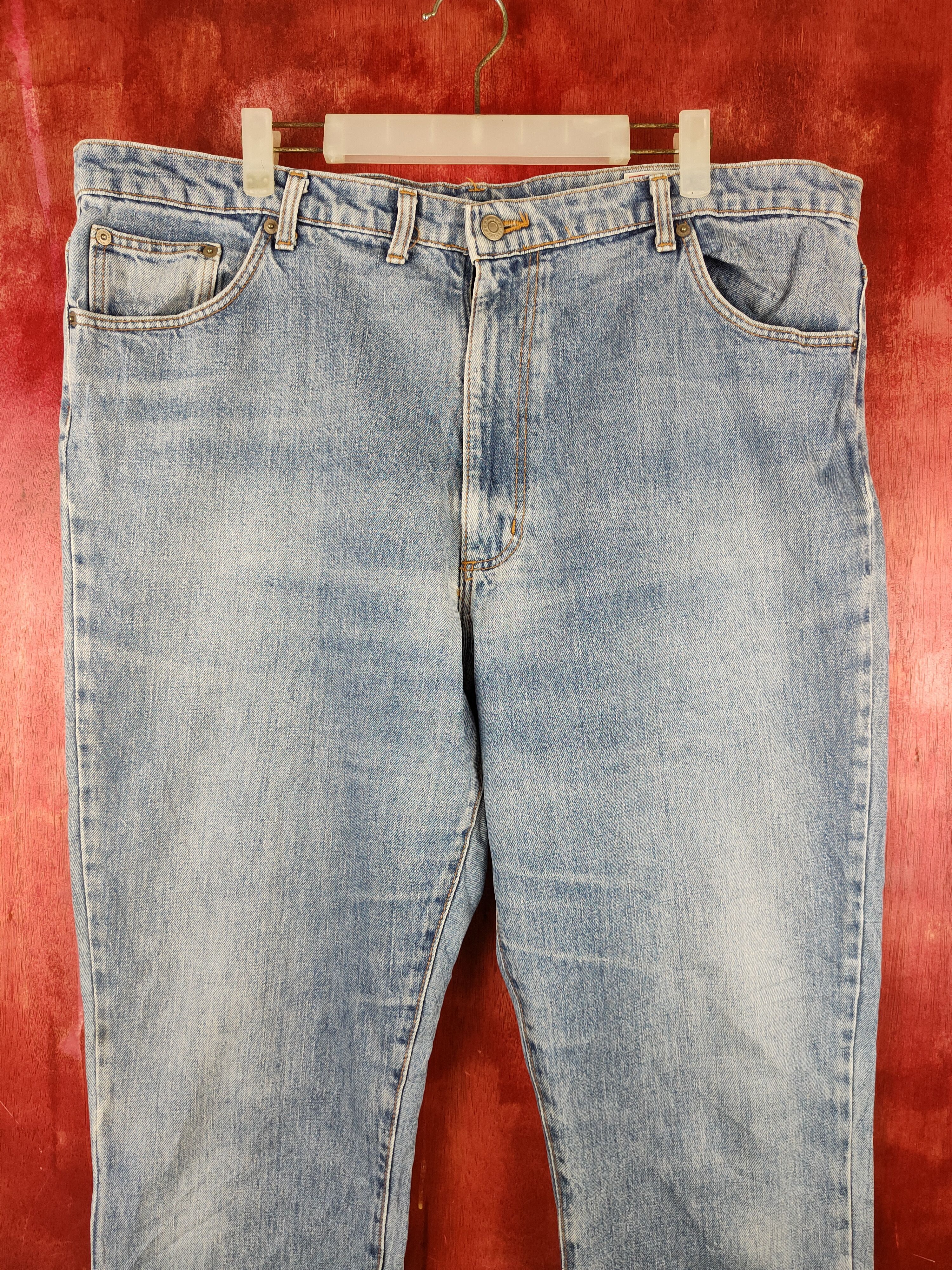Faded Glory Wrangler Blue Faded jeans vintage Denim #S1480 Size US 41 - 2 Thumbnail