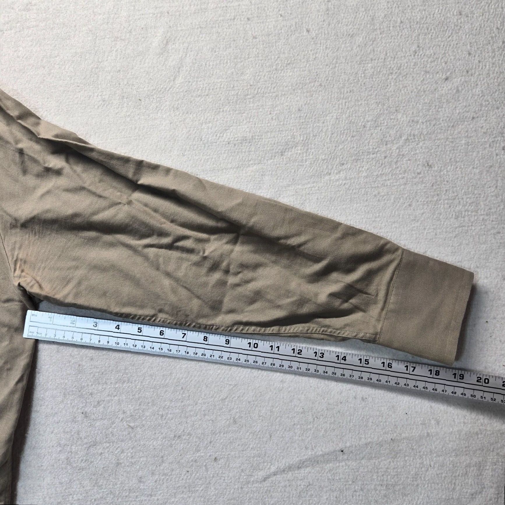 Nautica VINTAGE Nautica Dress Shirt Tan Oxford Button-Down Long Sleeve Adult Men 18 Tan Mens Shirt Size US XXL / EU 58 / 5 - 5 Thumbnail