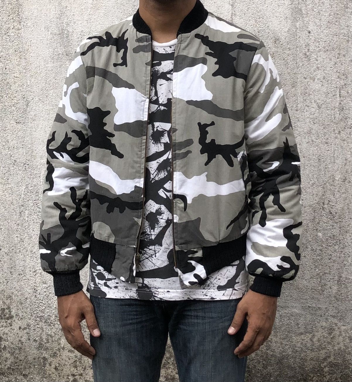 Vintage Vintage Camo Ma-1 Bomber Jacket Made In USA 🇺🇸 Size US S / EU 44-46 / 1 - 21 Thumbnail