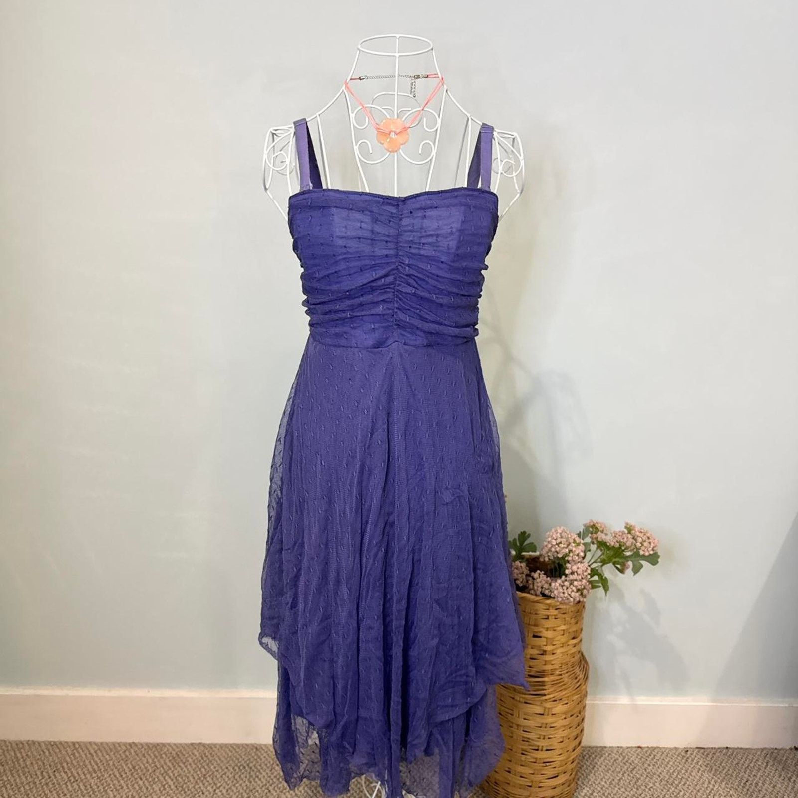 Free People Gorgeous vintage free people purple sleeveless fairy dress Size S / US 4 / IT 40 - 3 Thumbnail