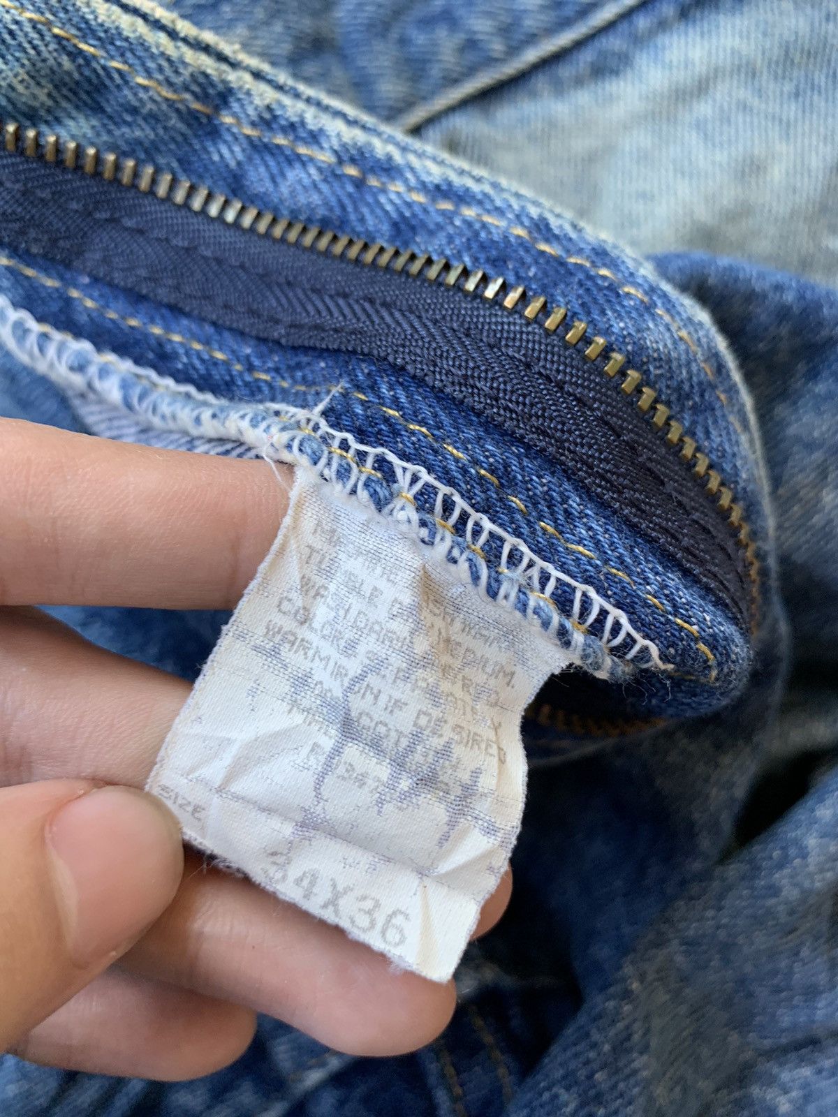 Lee × Vintage Vintage Lee Distressed Denim Size US 32 / EU 48 - 10 Thumbnail