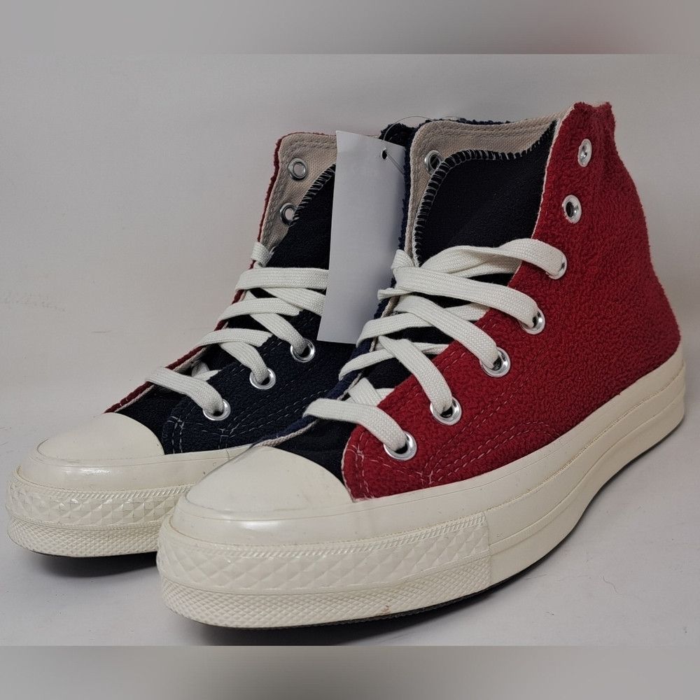 Converse Womens Chuck 70 Hi Top Upcycle Fleece 172267C Red