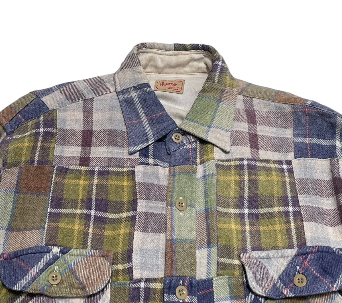 Pherrow's Rare Vintage Japanese Brand Pherrows Patchwork Shirt 1990s Size US M / EU 48-50 / 2 - 3 Thumbnail