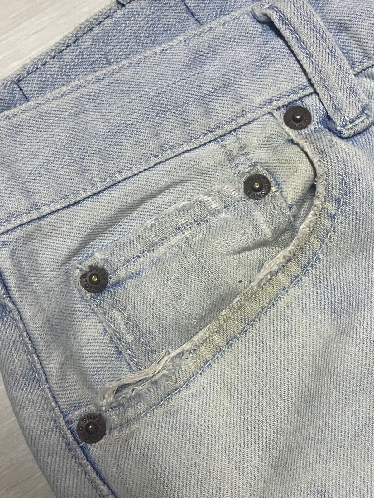 Uniqlo Vintage Japanese Brand uniqlo Faded Wash Distressed Jeans Size US 31 - 7 Thumbnail