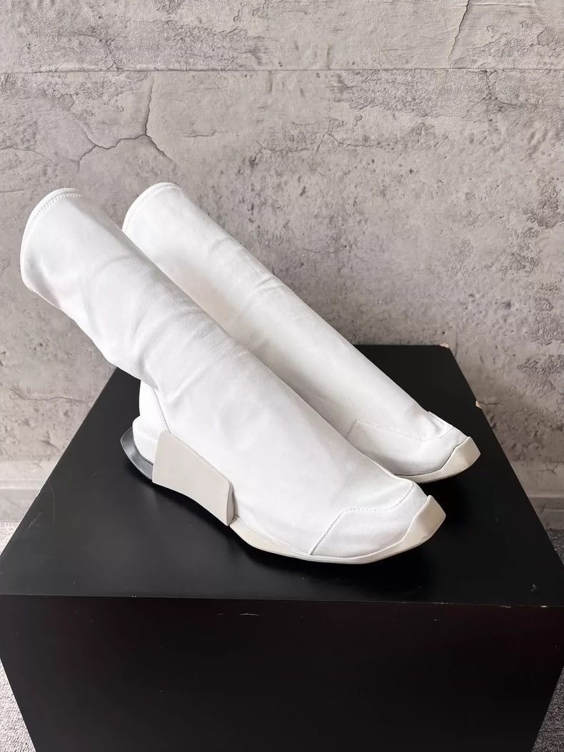 Rick Owens Rick Owens White Leather Tank Boots-2508 Size US 8 / EU 41 - 2 Thumbnail