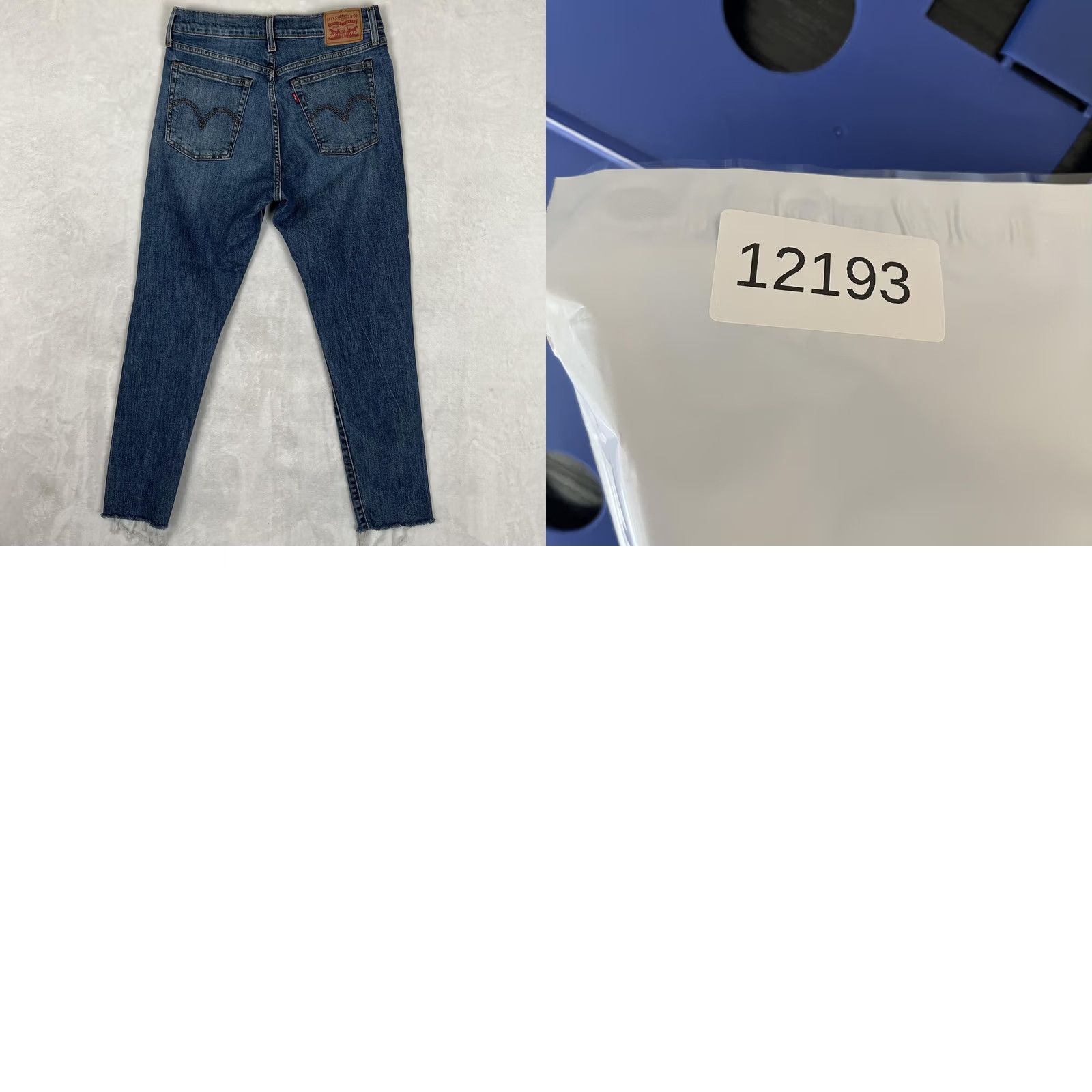 Levi's Levi's Wedgie Skinny High Rise Jeans Womens 30 Blue Medium Wash Distressed Denim Size 30" / US 8 / IT 44 - 8 Thumbnail