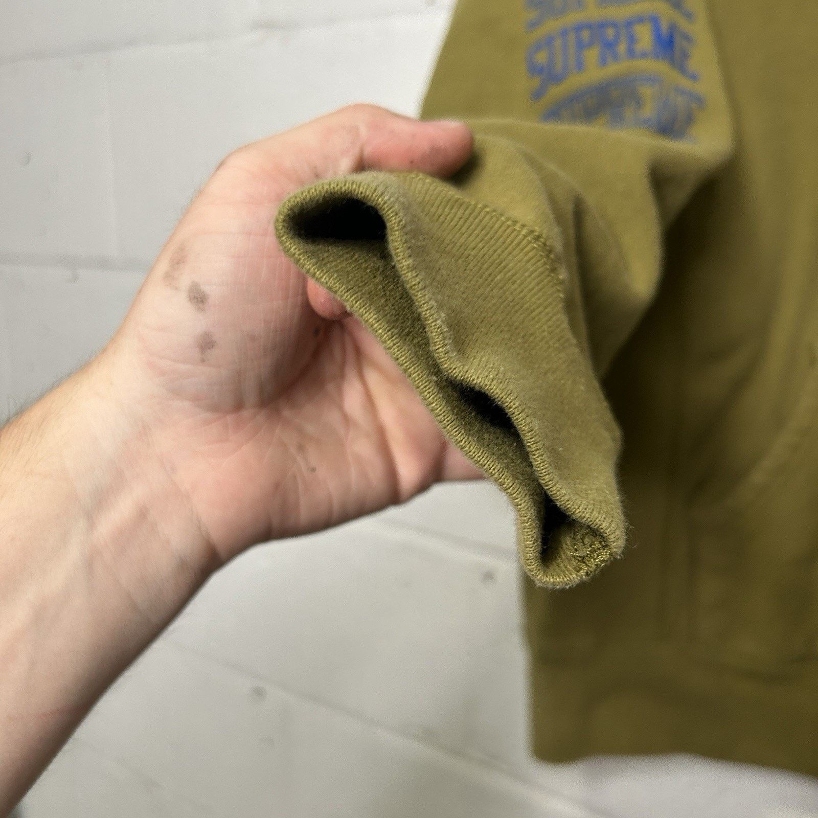 Supreme Supreme Paneled Arc Sleeve Hooded Sweatshirt “Olive” SS17 Size US M / EU 48-50 / 2 - 7 Thumbnail