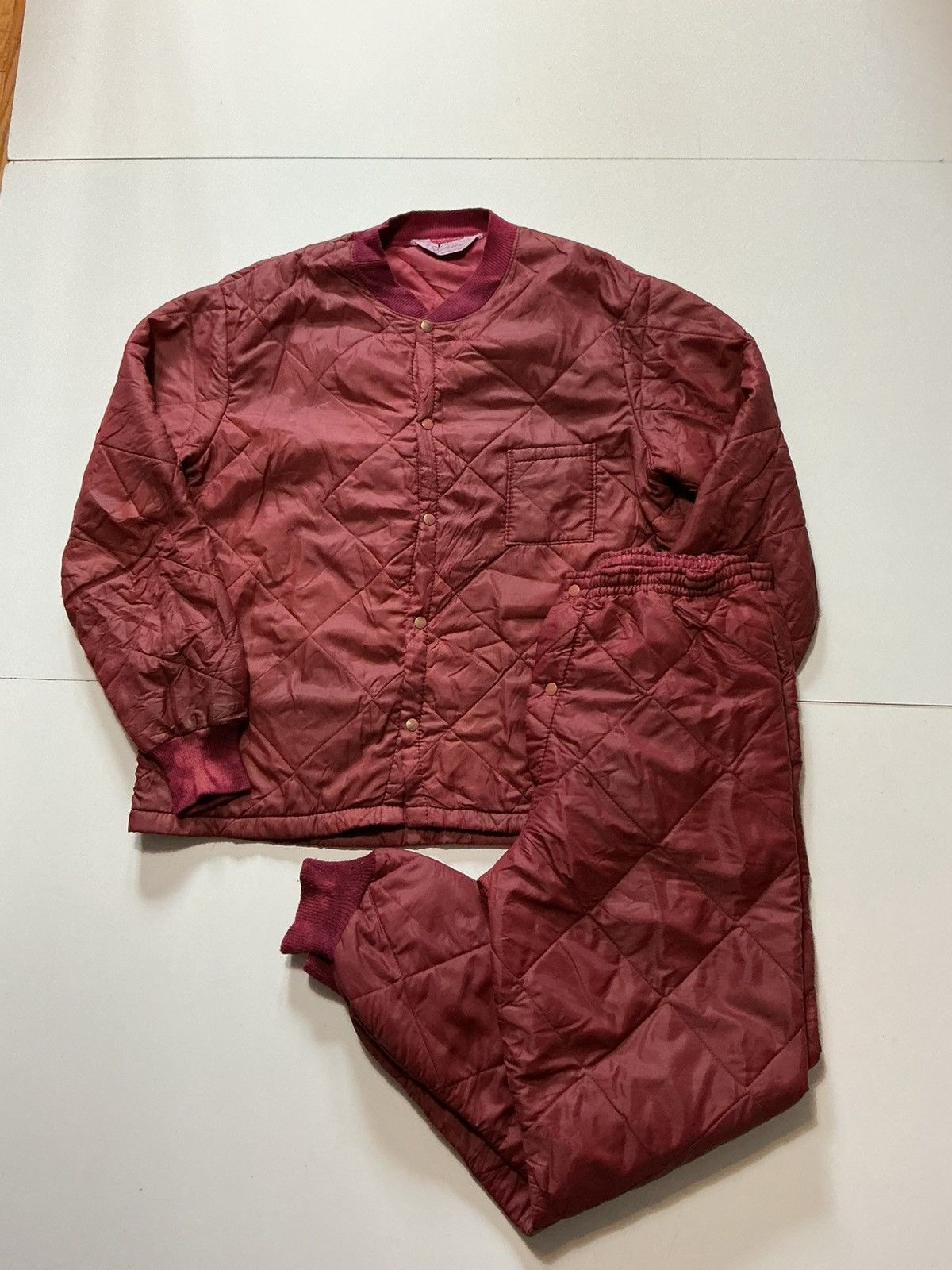 Vintage Vintage 60s 70s Sears Roebuck Quilted Liner Dyed 2PC Set Size US M / EU 48-50 / 2 - 1 Thumbnail