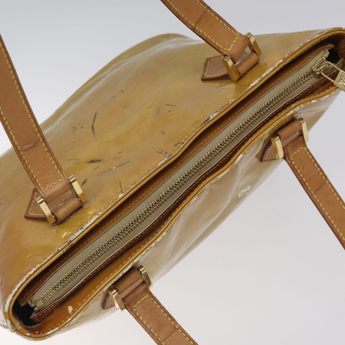Louis Vuitton LOUIS VUITTON Monogram Vernis Houston Hand Bag Beige M91004 Size ONE SIZE - 6 Thumbnail