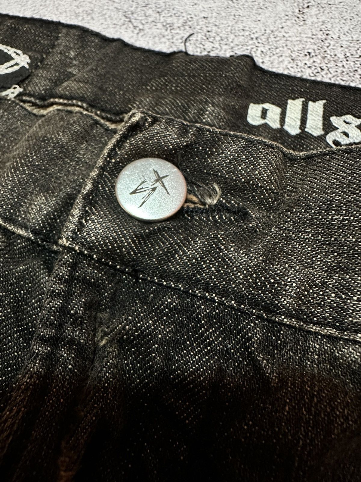 Allsaints × Japanese Brand 90s 🔥🔥 Vintage Allsaints distressed Japanese pants jeans Size 30" / US 8 / IT 44 - 9 Thumbnail