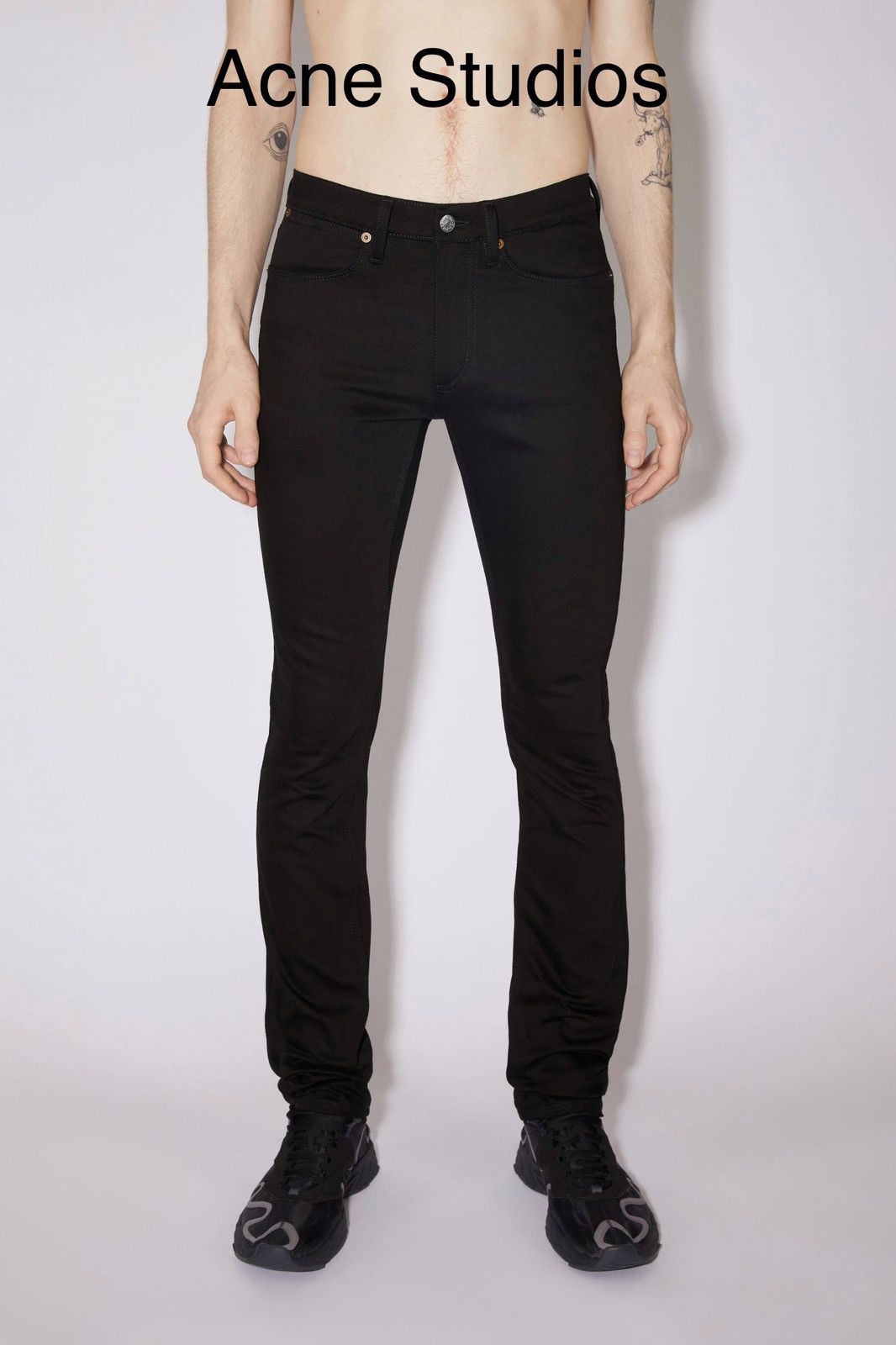 Acne Studios Bla Konst Max Stay Black Denim Slim Fit Jeans