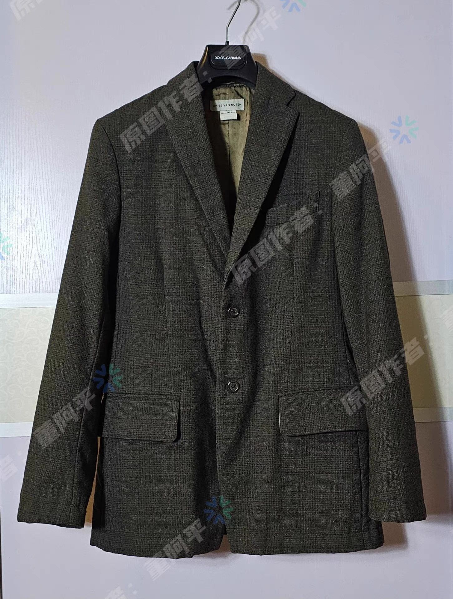 Dries Van Noten Black Plaid Single-Breasted Blazer Size US M / EU 48-50 / 2 - 1 Thumbnail