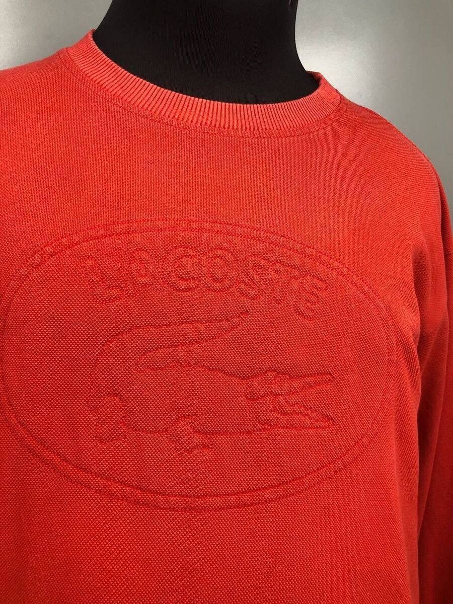 Lacoste Lacoste Big Logo Red Vintage Sweatshirt Made in France Size US L / EU 52-54 / 3 - 3 Thumbnail