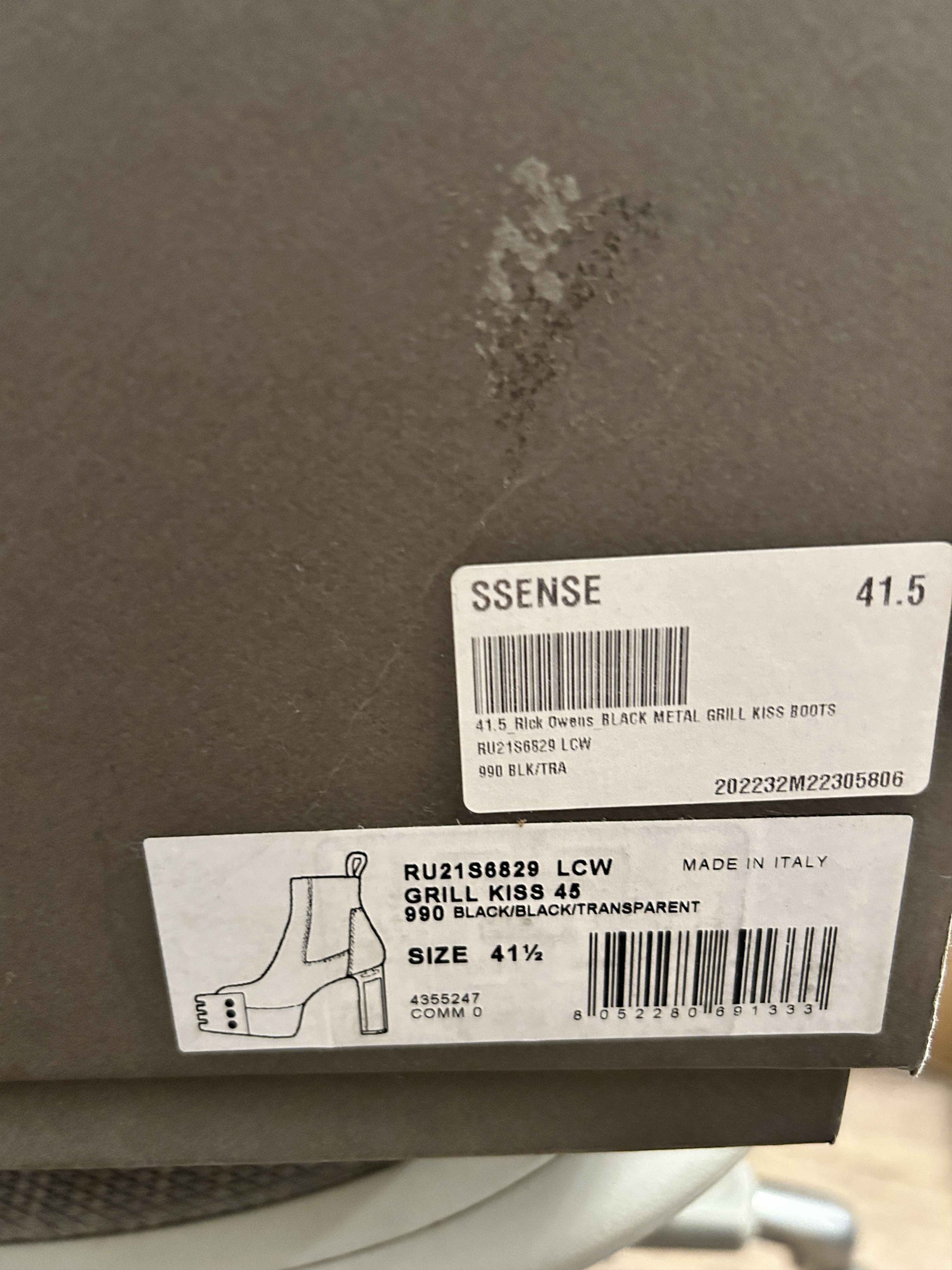 Rick Owens Drkshdw rick owens black metal grill kiss boots platform heel Size US 8.5 / EU 41-42 - 8 Thumbnail