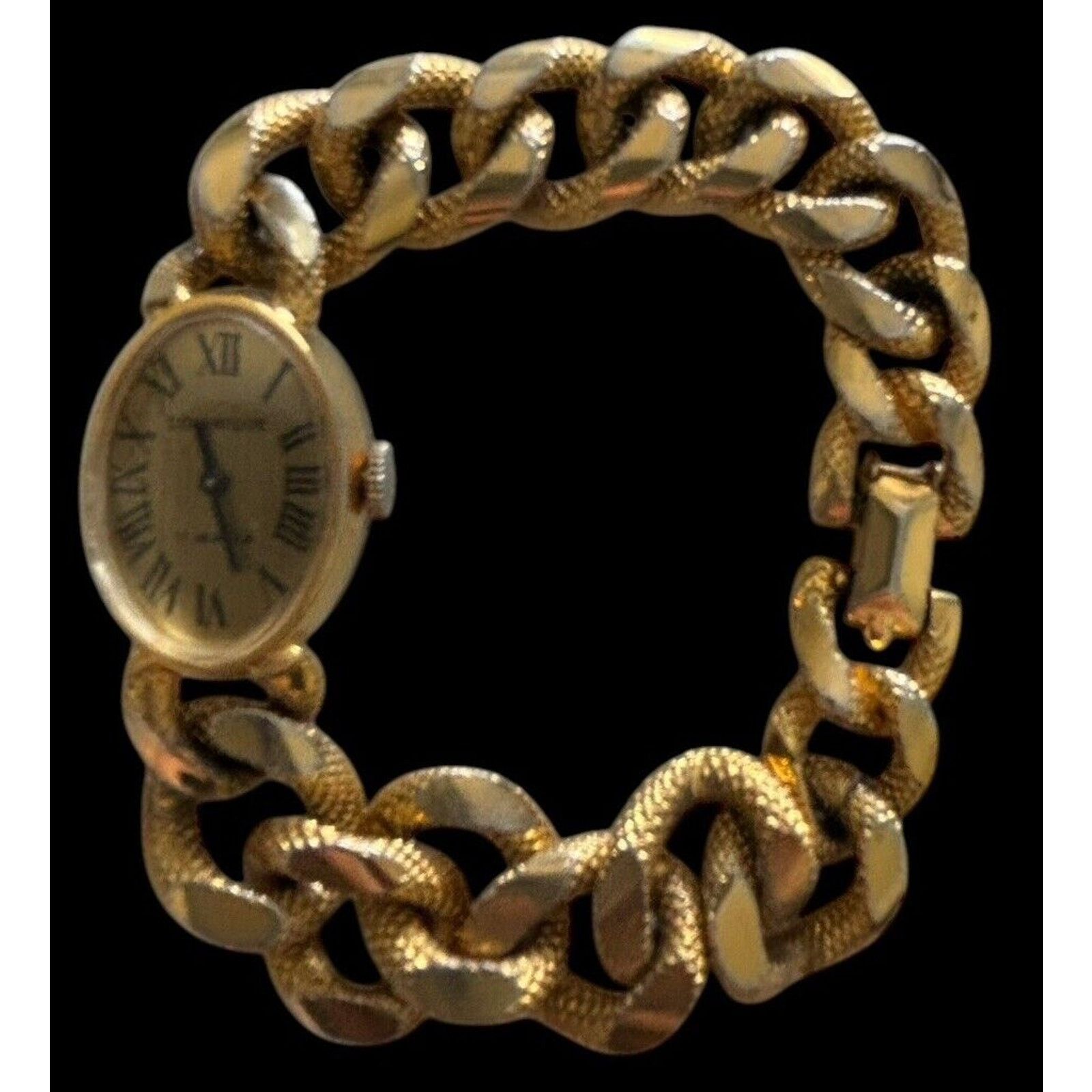 Other PAUL DOMINIQUE 17 Jewels Wind-up Gold Chain Watch Working Size ONE SIZE - 6 Thumbnail