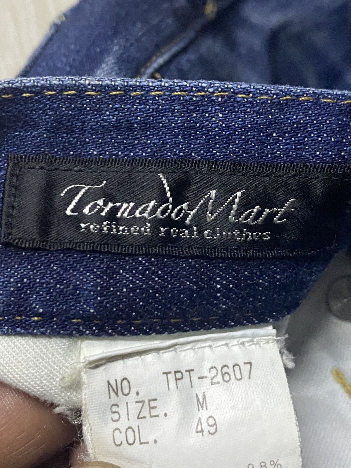 Tornado Mart Vintage Tornado Mart Blue Wash Twist Leg Bootcut Flare Jeans Size US 32 / EU 48 - 13 Thumbnail