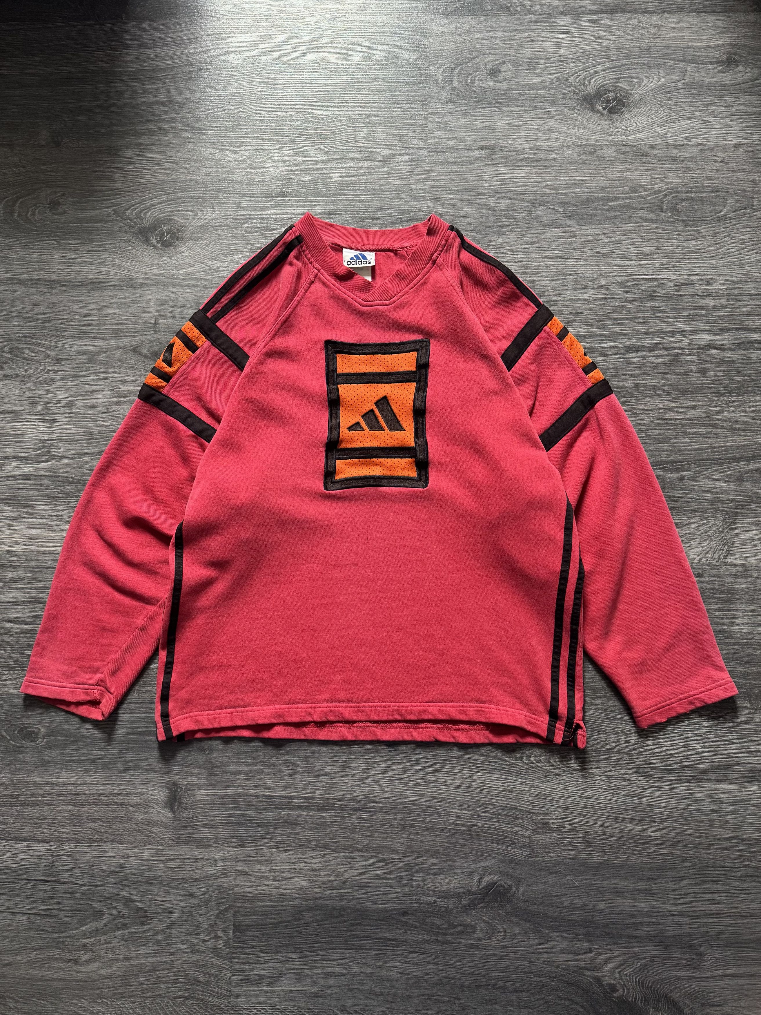 Adidas Vintage 90s Adidas Sweatshirt Pullover Embroidery Logo Size US S / EU 44-46 / 1 - 1 Thumbnail