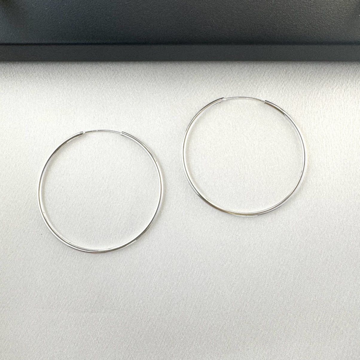 Other 50mm Silver Hoop Earrings for Women Size ONE SIZE - 1 Thumbnail