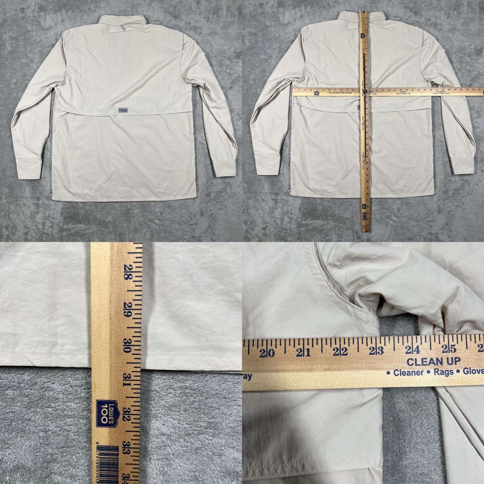 Vintage Banana Boat Shirt Men Medium Beige UPF 50+ Long Sleeve Button Up Solid BVI Theme Size US M / EU 48-50 / 2 - 9 Thumbnail