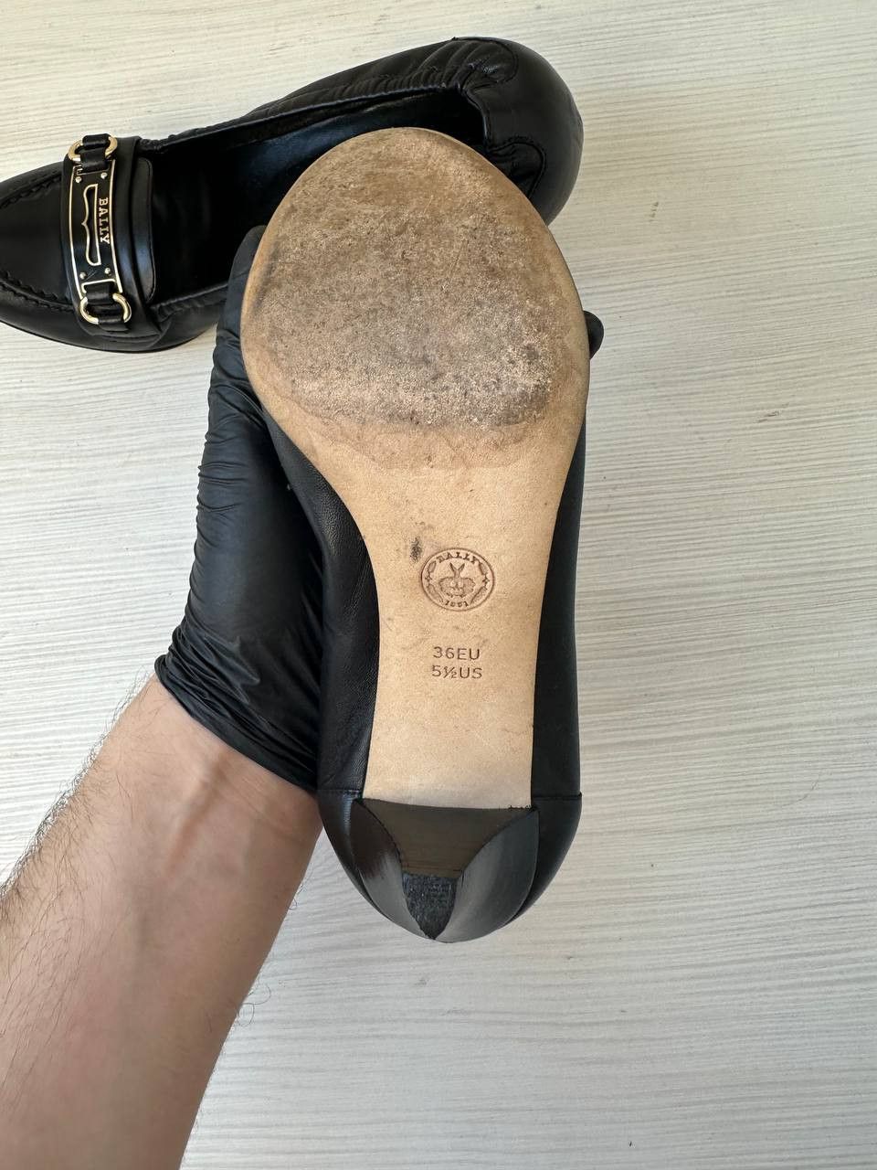 Bally × Leather Bally Black Leather Heeled Loafers Women’s Made in Italy Size US 5.5 / IT 35.5 - 7 Thumbnail