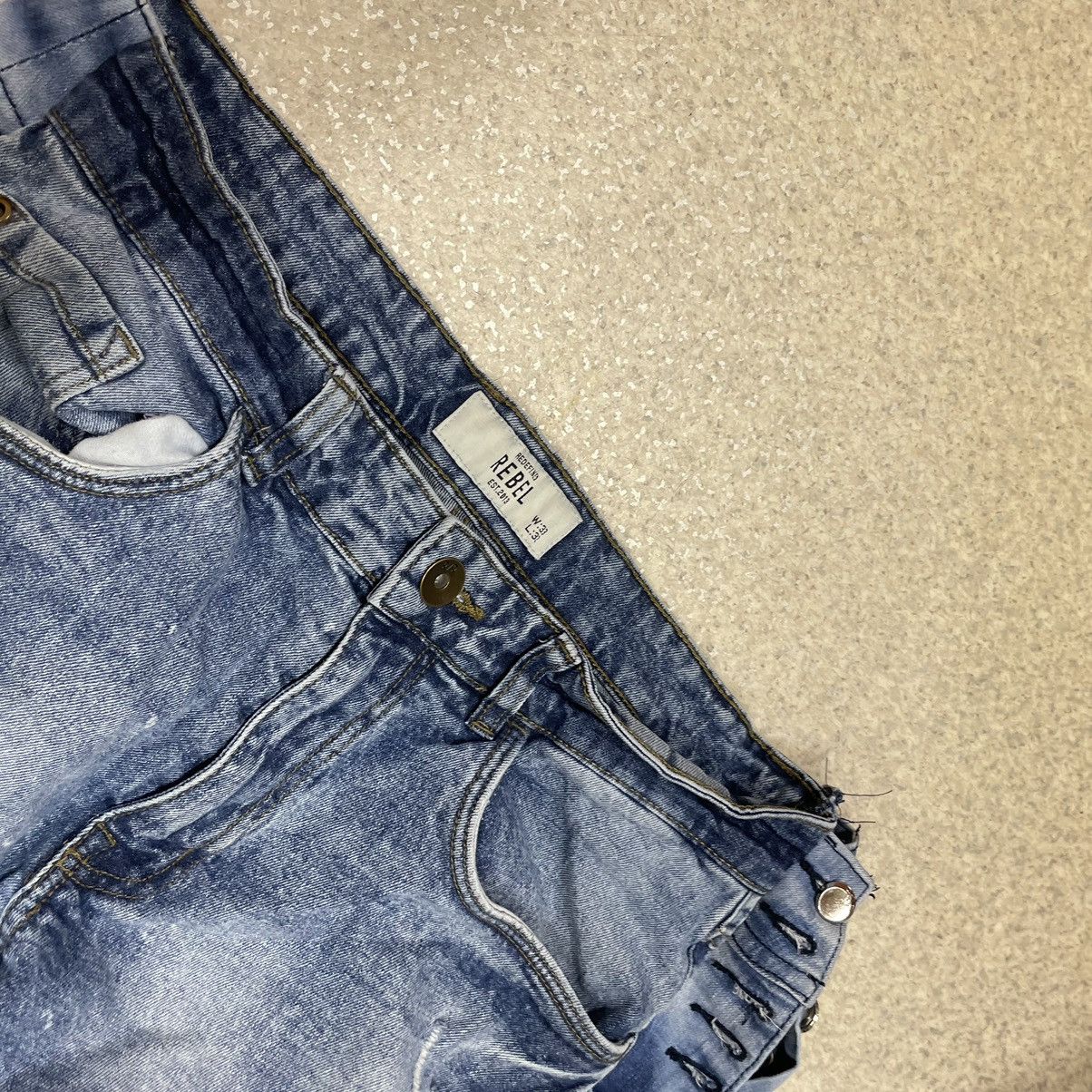 Handmade × Vintage blue rare handmade pants Size US 35 - 2 Thumbnail
