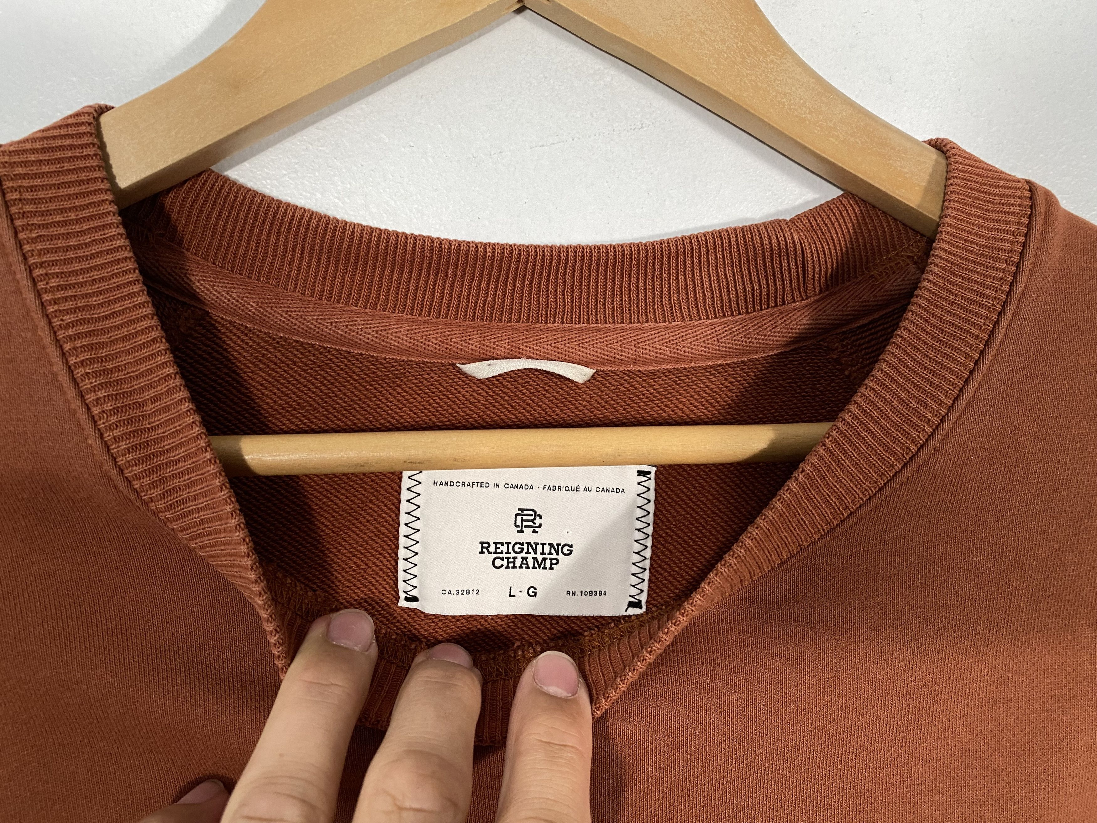 Reigning Champ Reigning Champ Oversized Terry Crewneck Burnt Orange Size US L / EU 52-54 / 3 - 4 Thumbnail