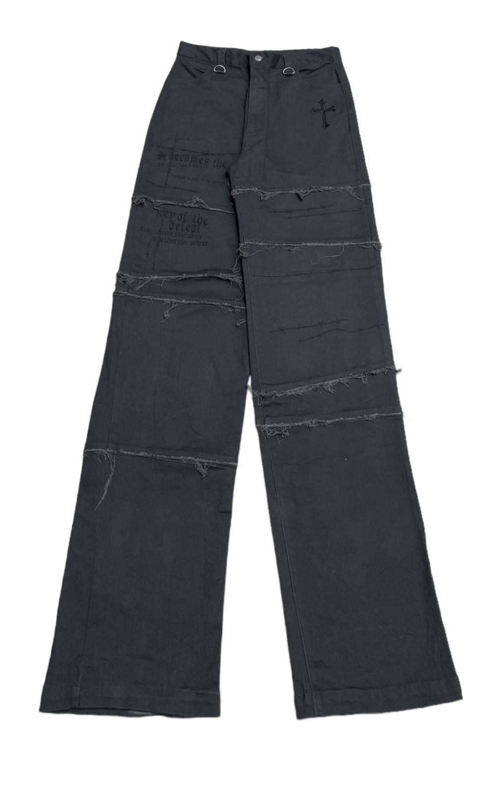 If Six Was Nine Rare Design Vintage Brand Slash Number Bondage Pants 2000s Size US 30 / EU 46 - 1 Thumbnail