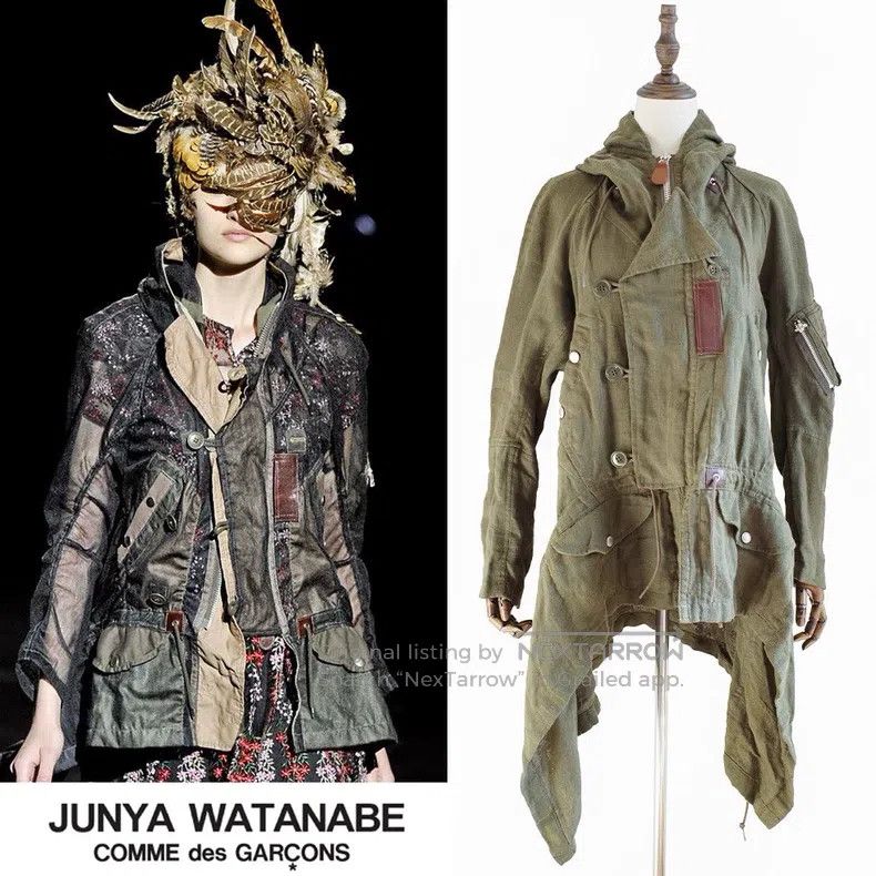 Junya Watanabe Junya Watanabe Linen Military Hooded Women's Jacket Size S / US 4 / IT 40 - 2 Thumbnail
