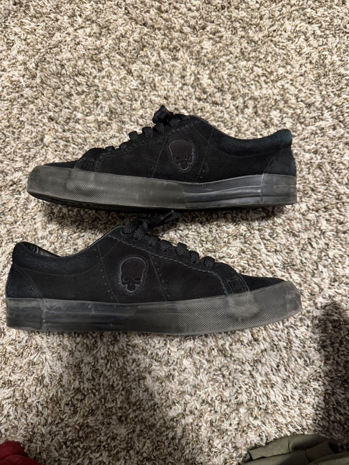 Number (N)ine Number (N)ine SS01 “Time Migration” Suede Skull Sneakers Size US 9.5 / EU 42-43 - 4 Thumbnail