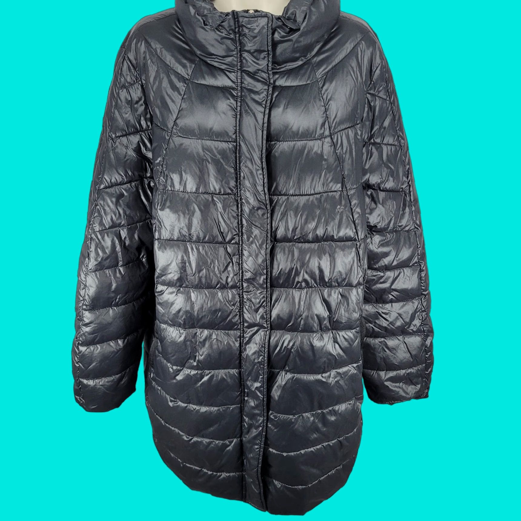 Vintage Luisa Viola Black Quilted Imbottito Full Zip & Snap Jacket Italy Made US Size 14 Size XL / US 12-14 / IT 48-50 - 1 Thumbnail