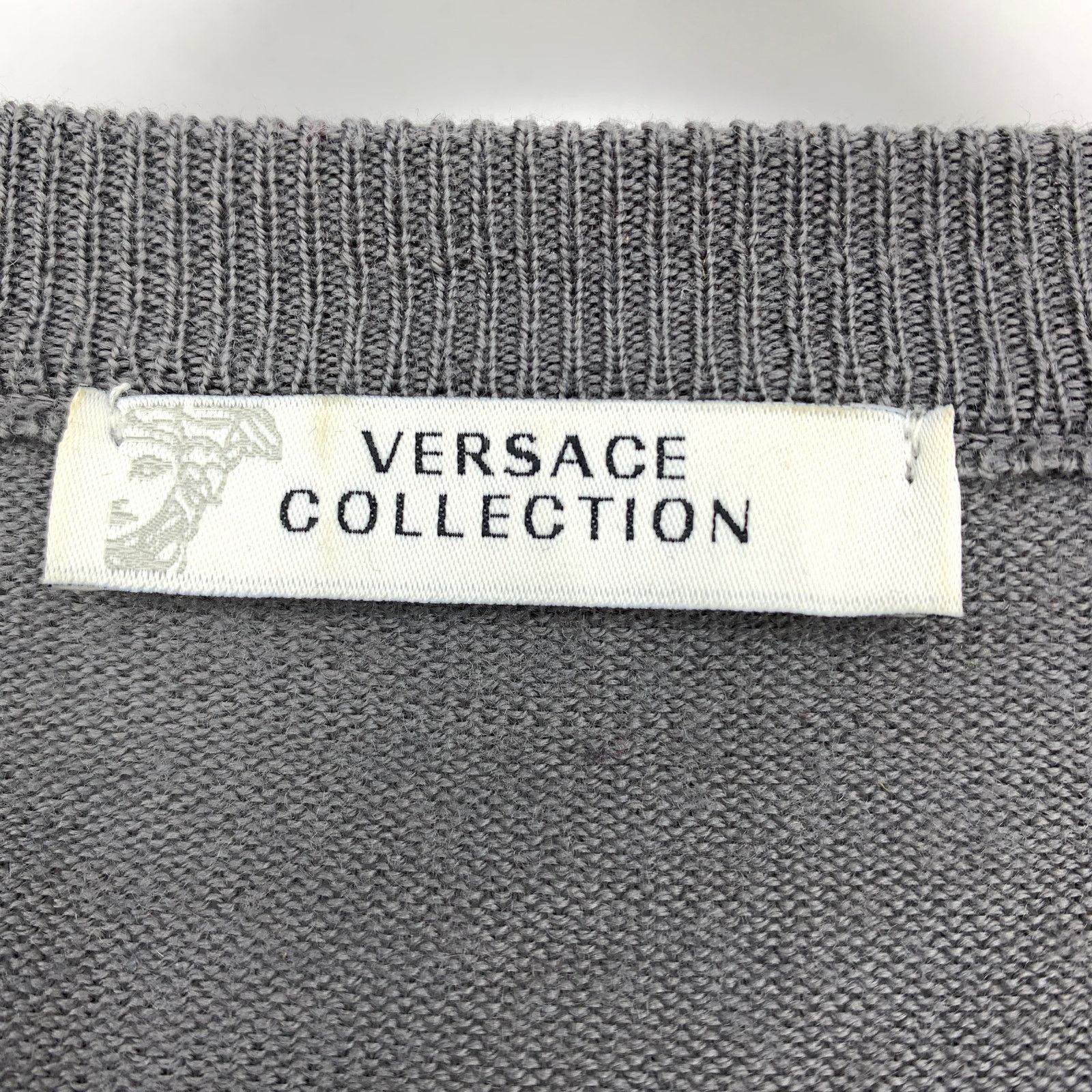 Versace Versace Collection Sweater Mens M Crew Long Sleeve Gray Wool Size US M / EU 48-50 / 2 - 5 Thumbnail