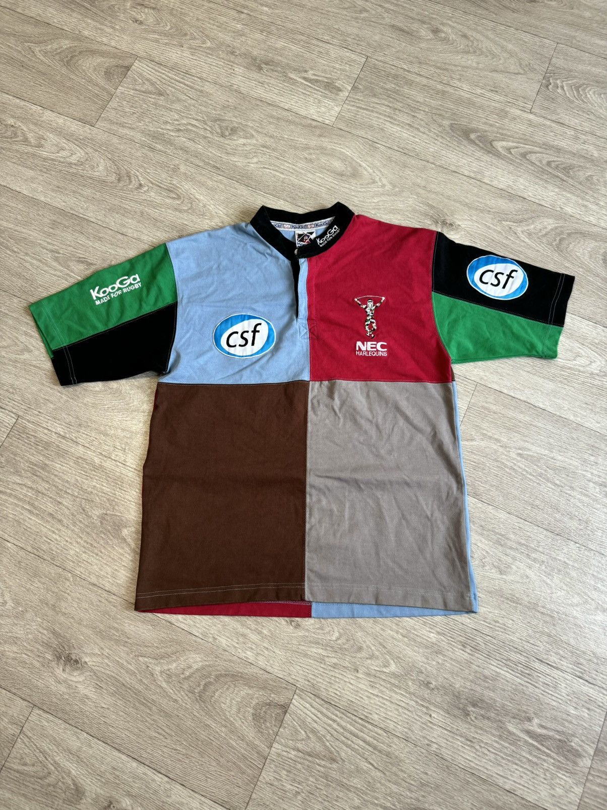 Canterbury of New Zealand 🔷Vintage Rugby Shirt KooGa Harlequins🔷 Size US M / EU 48-50 / 2 - 1 Thumbnail