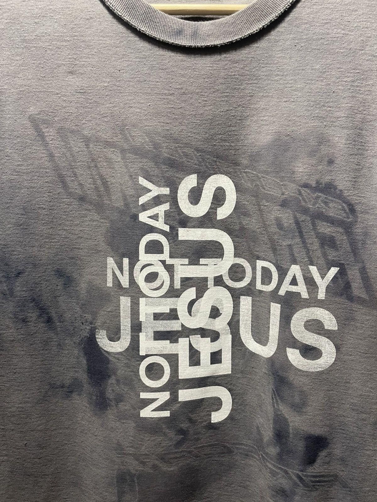Vintage NOT TODAY JESUS double print inside out 90s AAA graphic tee Size US L / EU 52-54 / 3 - 3 Thumbnail