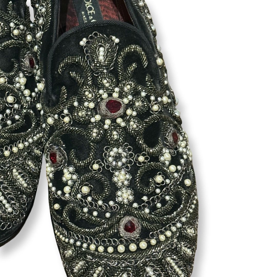Dolce & Gabbana Velvet slippers with embroidery Size US 9.5 / EU 42-43 - 2 Thumbnail
