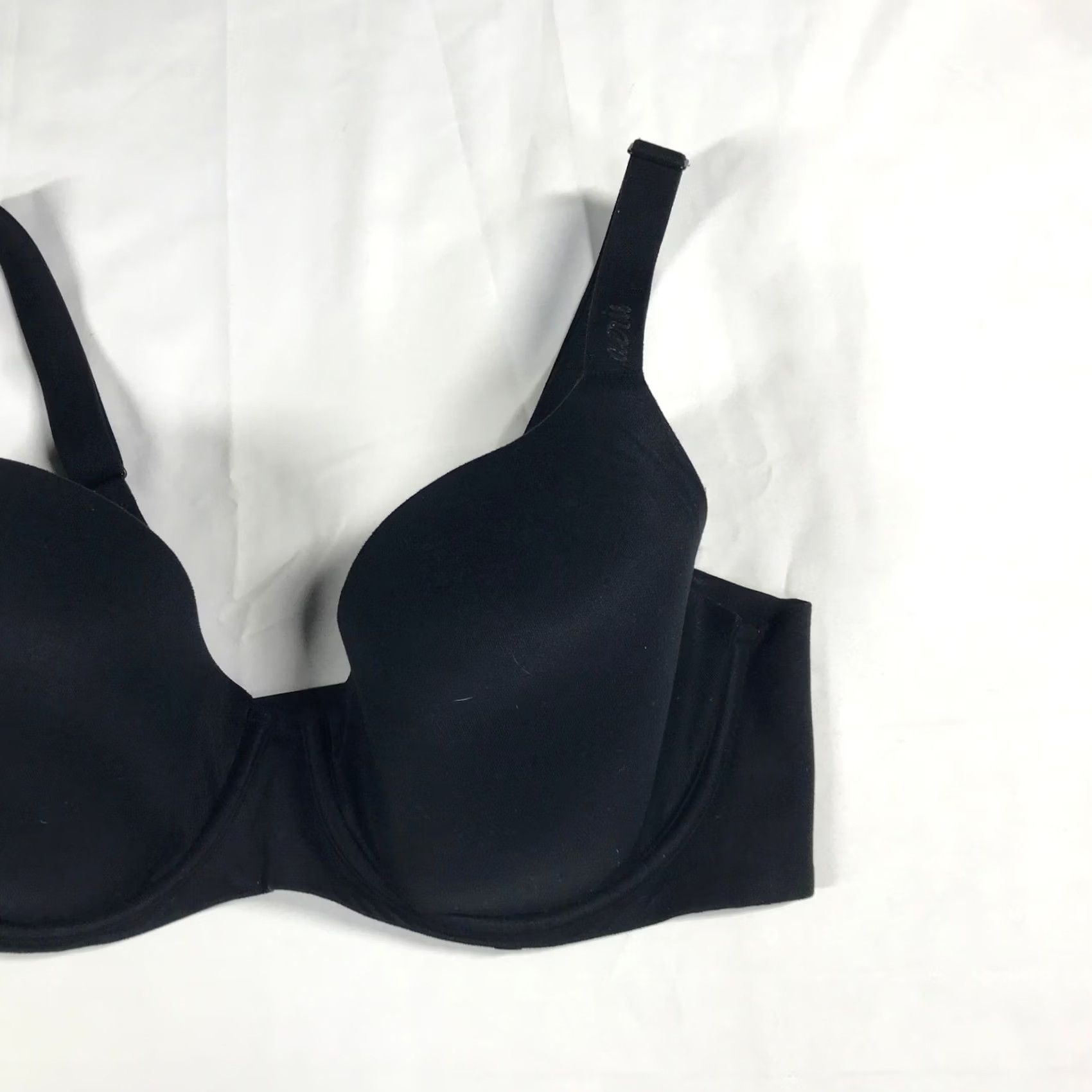Vintage Aerie Real Free Full Coverage Bra 38C Black Underwire Lightly Lined Seamless Size ONE SIZE - 3 Thumbnail